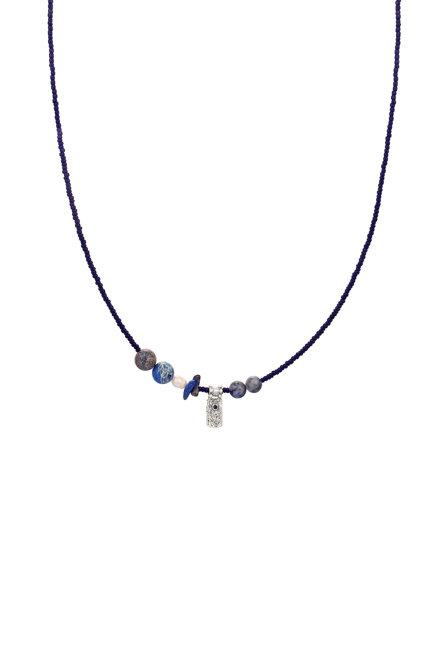 Haze & Glory Lapis Lazuli Edelstein Perlen 925 Sterling Silber Herren