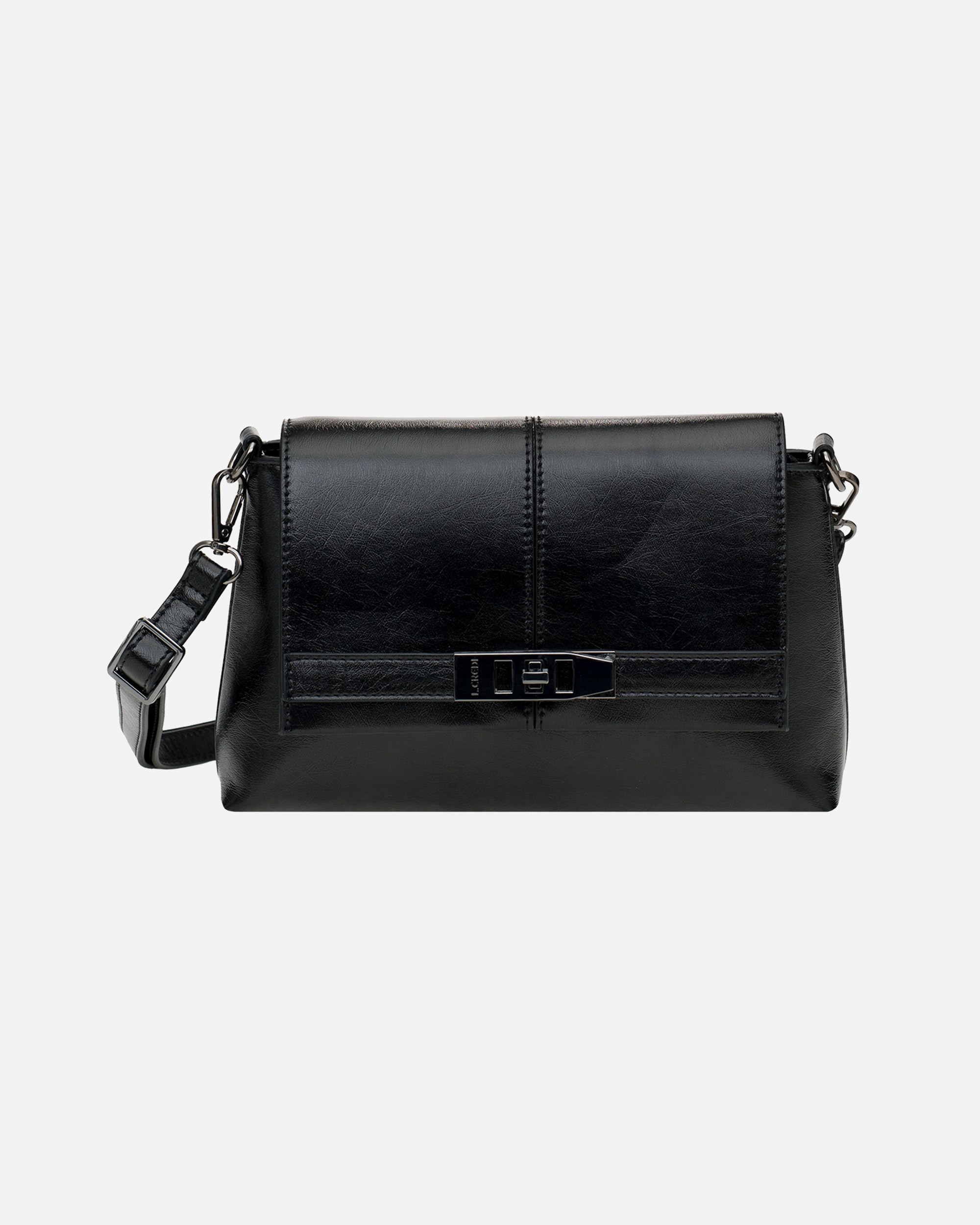 Clutch für Weiblich L.CREDI Pamela Schultertasche schwarz