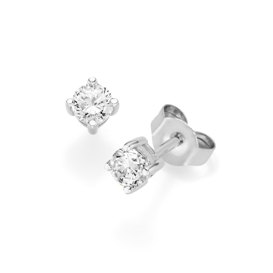 Luigi Merano Ohrstecker mit Brillanten zus. ca. 0,15 ct, Gold 585 Onesize Silber