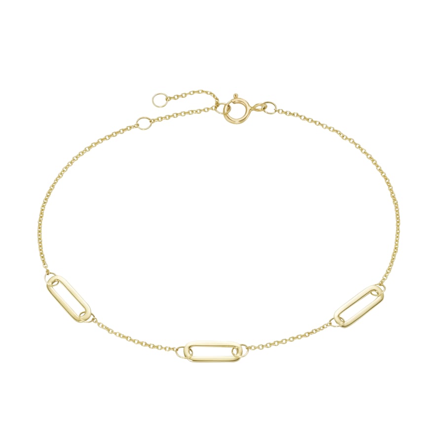 Luigi Merano Armband Ankerkette mit ovalen Gliedern, Gold 375 19 cm Damen