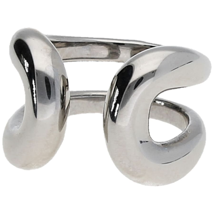 Jacques Charrel Ring topmodern mit offener Ringschiene, Edelstahl 52 Silber Damen