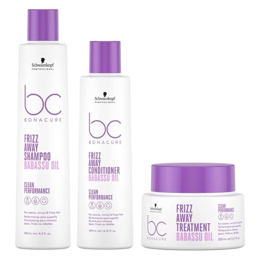 Schwarzkopf Professional BC Frizz Away Bundle Treatment (Shampoo + Conditioner Maske) Damen
