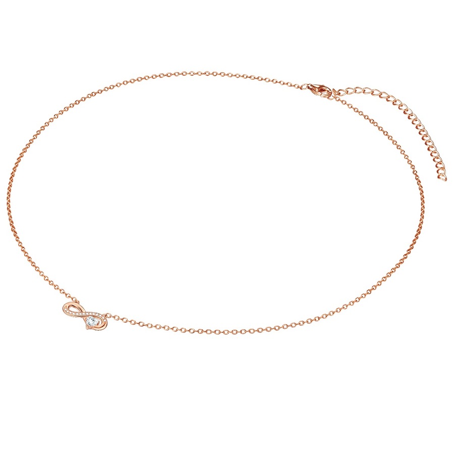 Rafaela Donata Halskette Infinity/Herz Sterling Silber Zirkonia in 42,0 cm Basiskette + 7,0 Verlängerung Damen