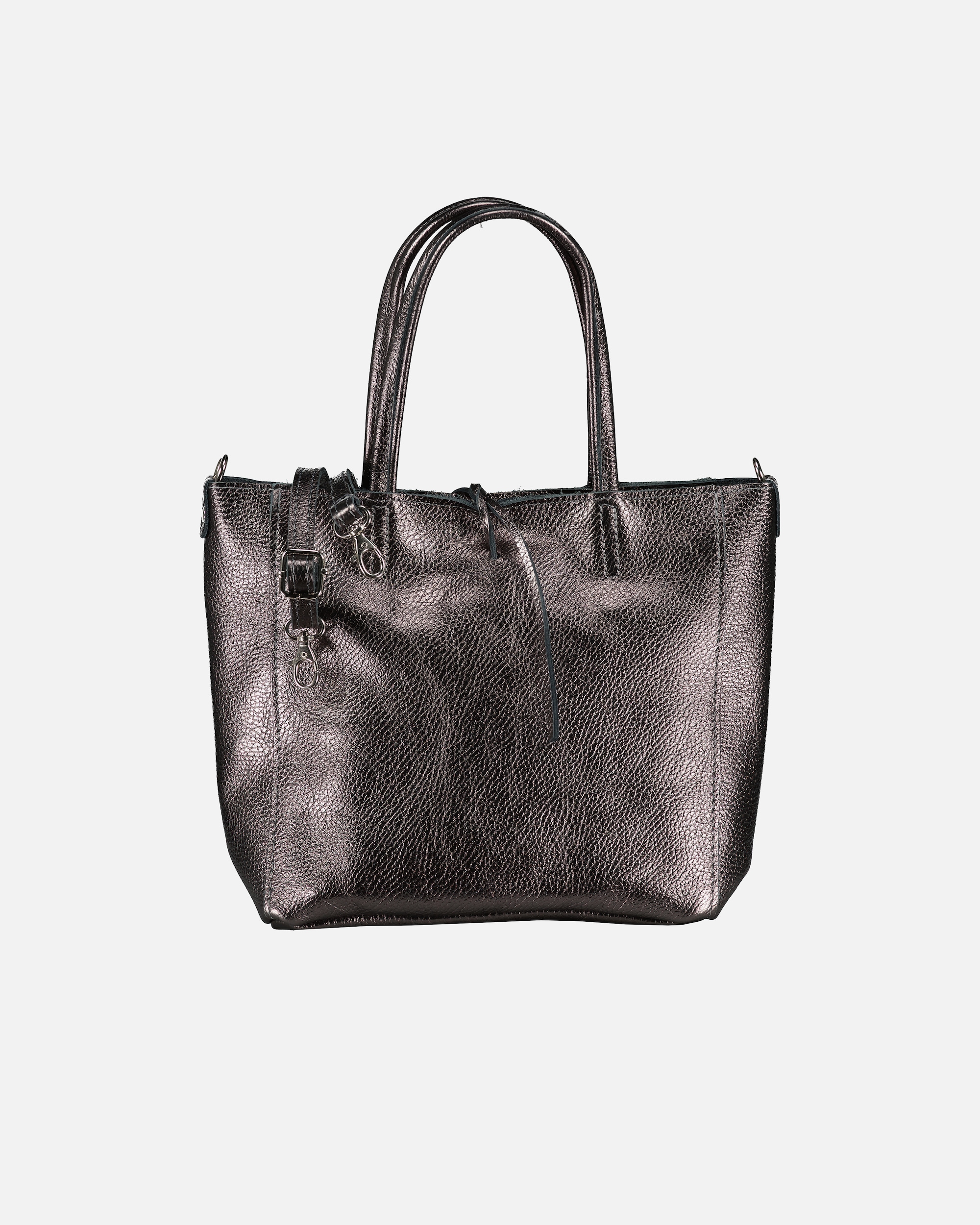 Handtasche für Weiblich Hausfelder Manufaktur Handtasche Metallic Anthra