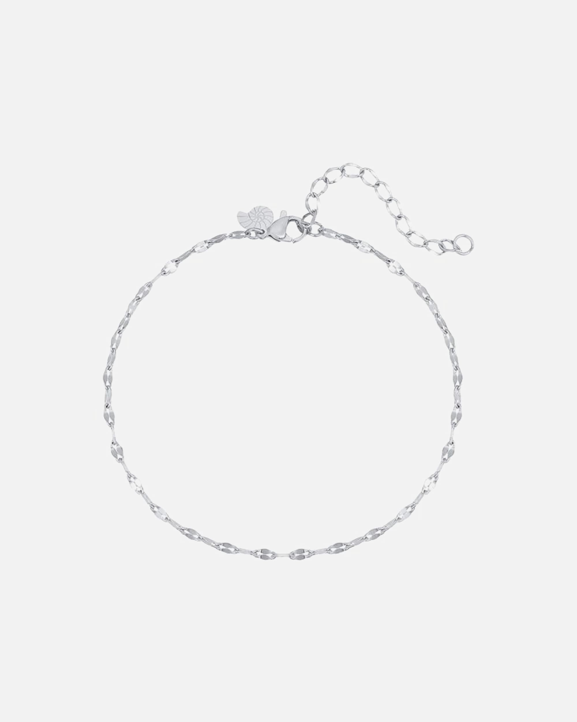 Fußschmuck für Weiblich Hey Happiness Default Brand Line Fußkette Rolokette Silber