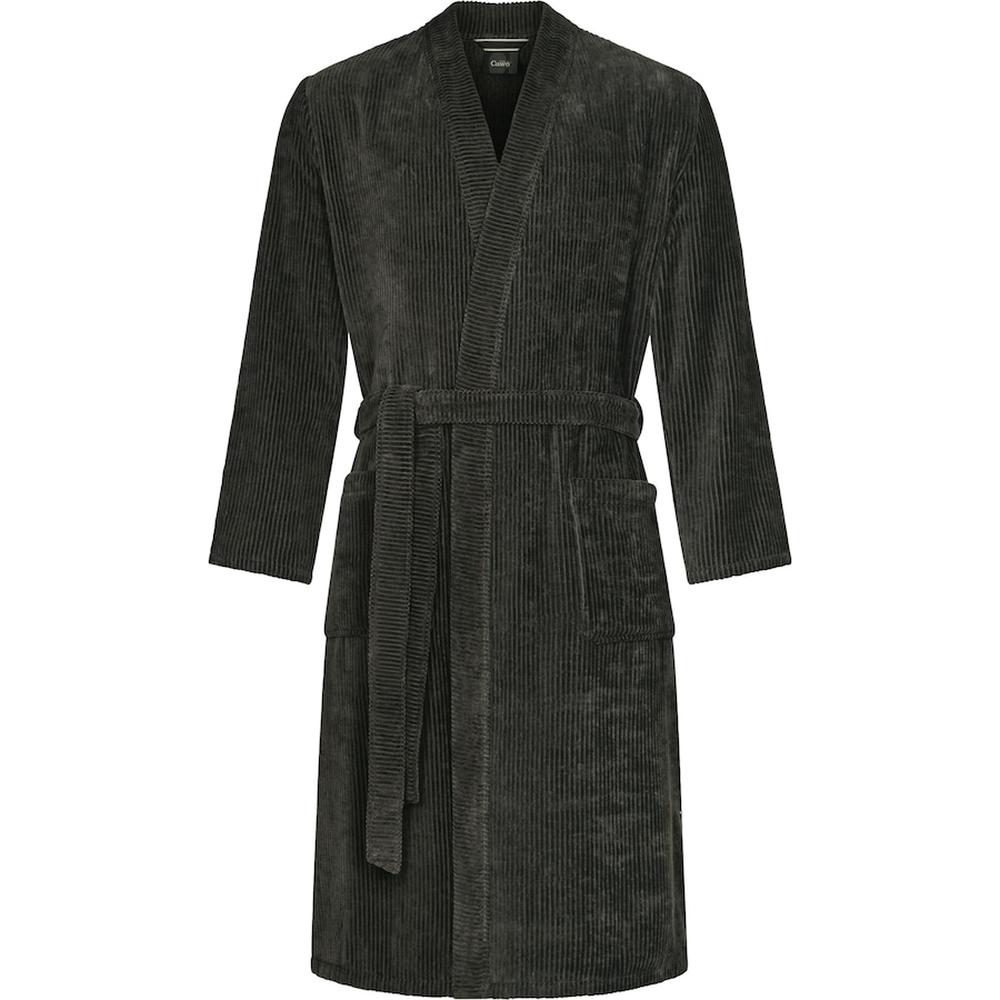 Cawö Bademäntel Herren Kimono Cord-Optik 6540 basalt - 740 M