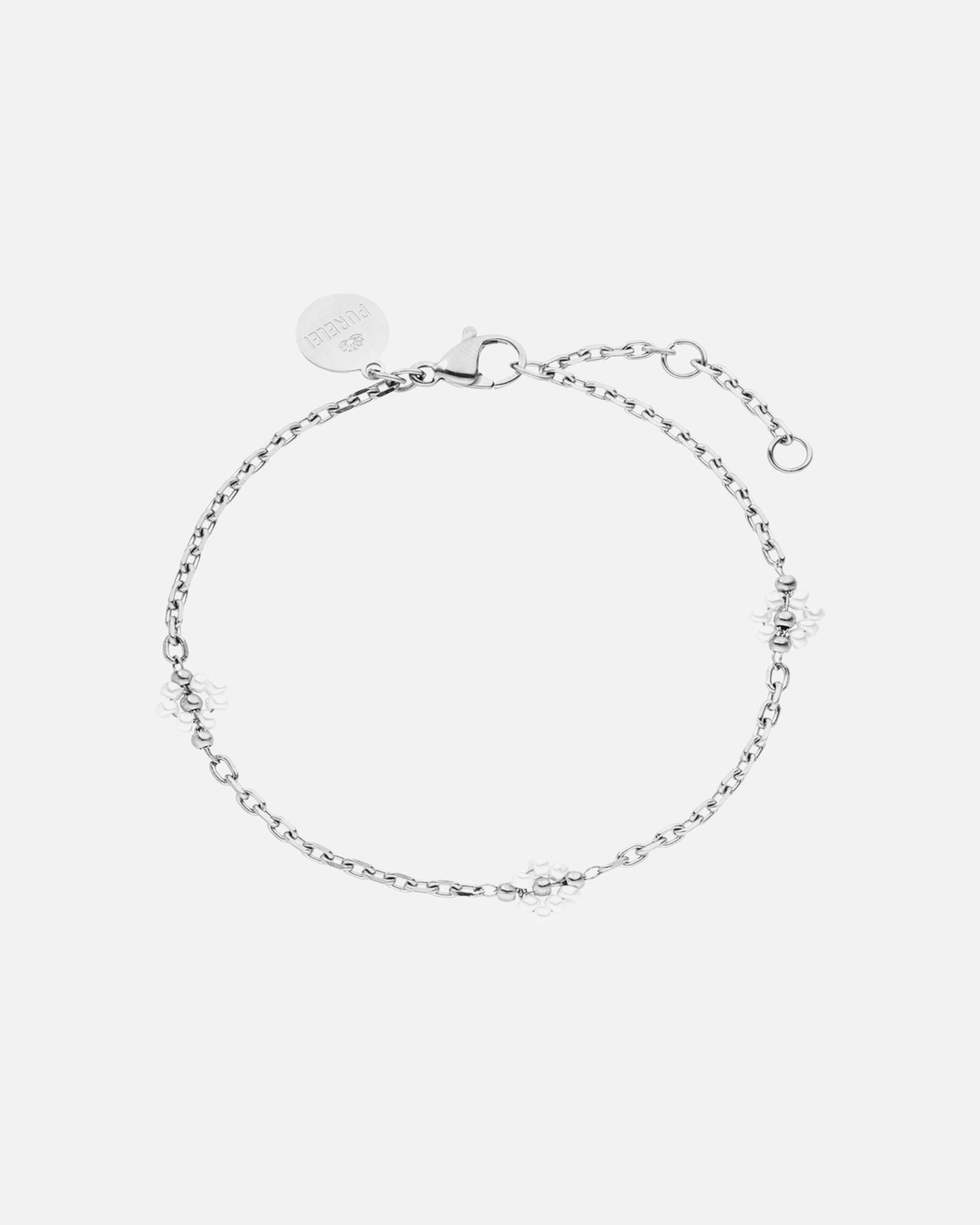 Fußschmuck für Unisex Purelei Linen Blossom Fußkettchen 100% Edelstahl Silber