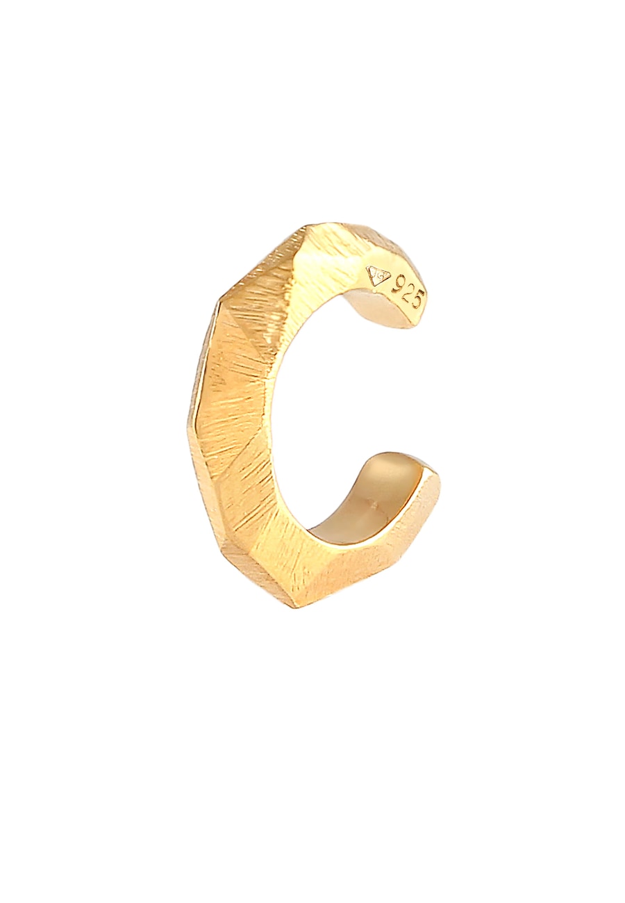 Elli Earcuff Klemme Single Facettiert Look 925 Silber OneSize Damen
