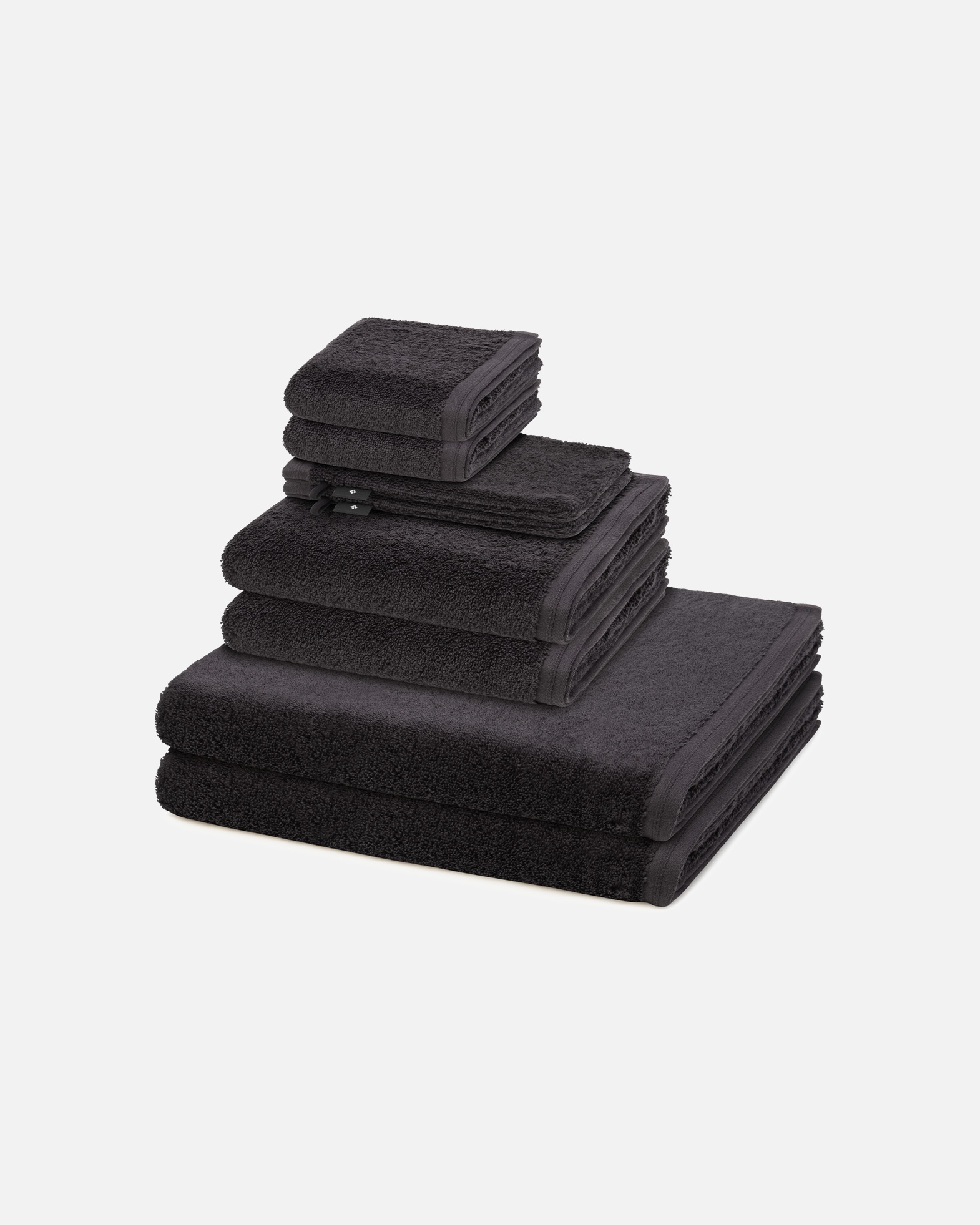 Handtuch für Unisex Vossen Vegan Life 8-teilig Handtuch-Set Anthrazit