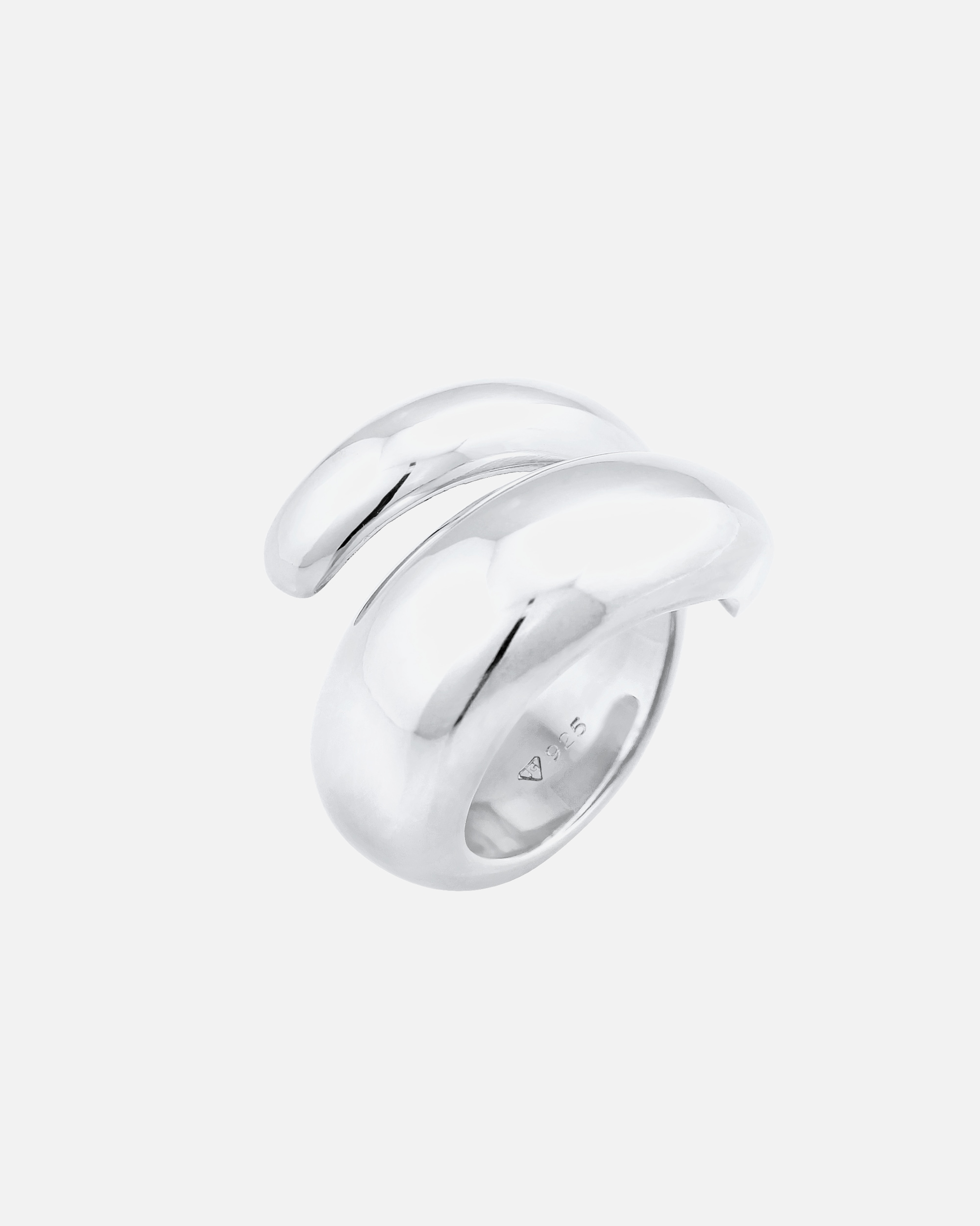 Ring für Weiblich Nenalina Wickelring Glänzend Modern Statement 925 Silber 54