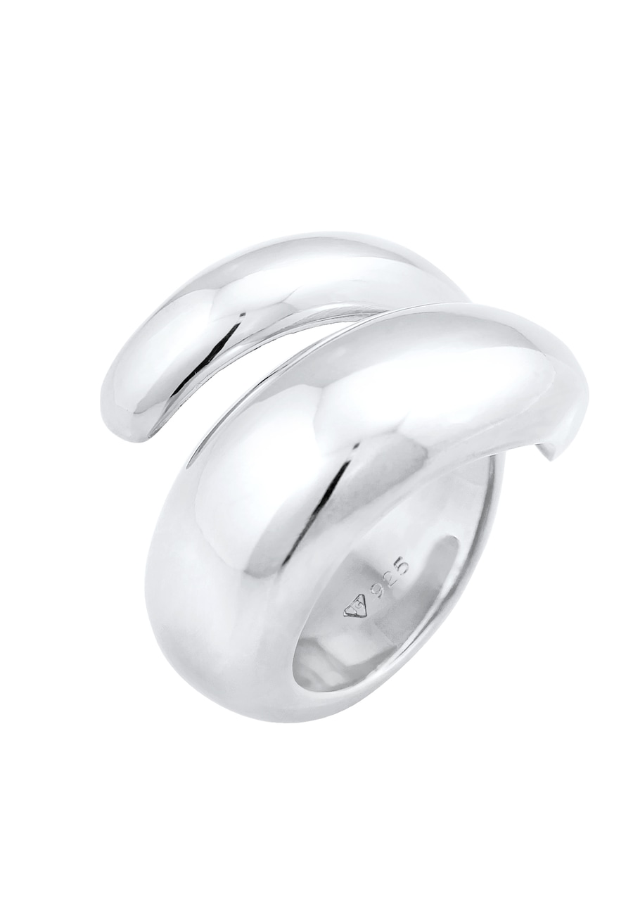Nenalina Wickelring Glänzend Modern Statement 925 Silber 58 Damen
