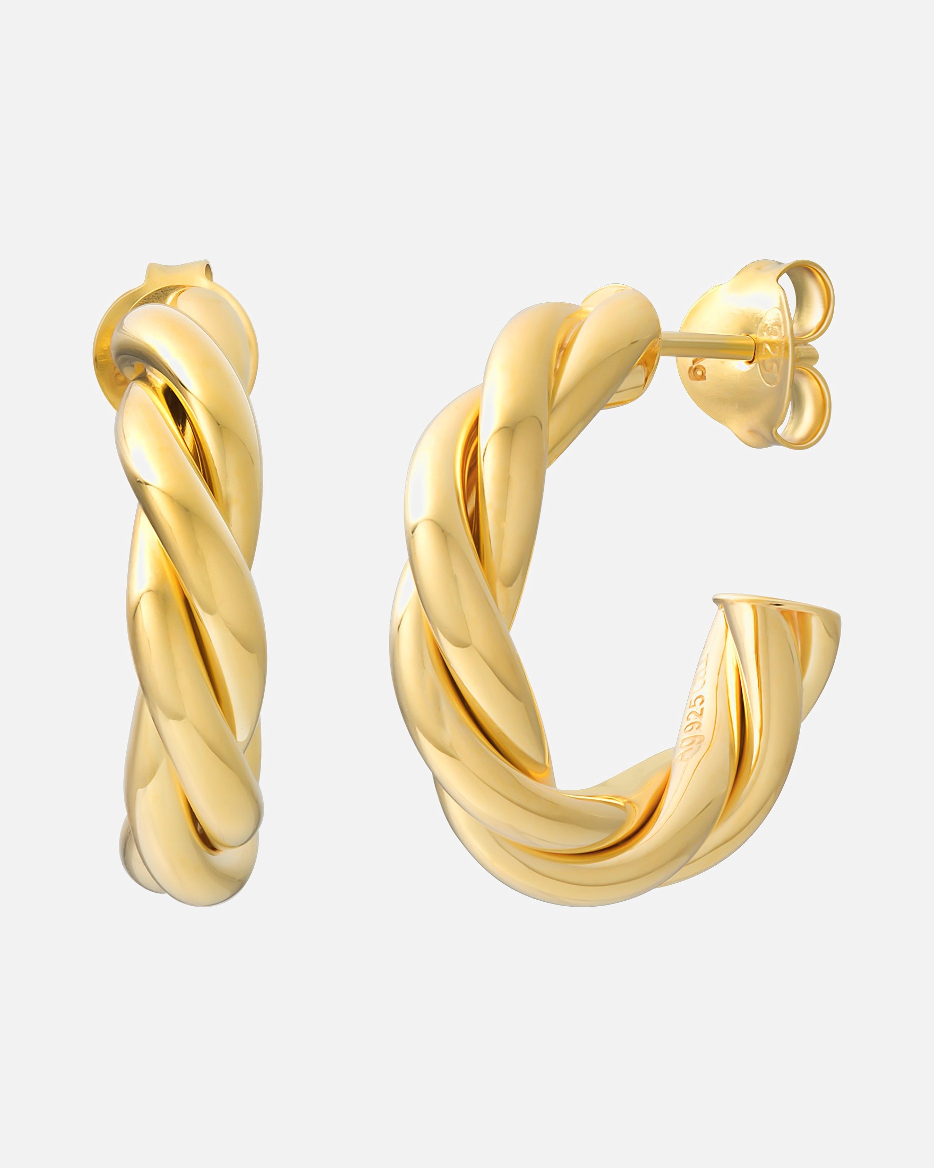 Ohrringe für Weiblich caï Creolen 925er Silber gold