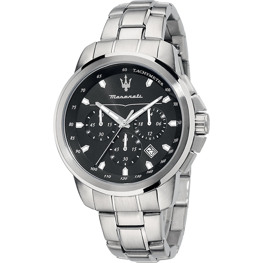 Maserati Chronograph Edelstahl schwarz, silber Herren