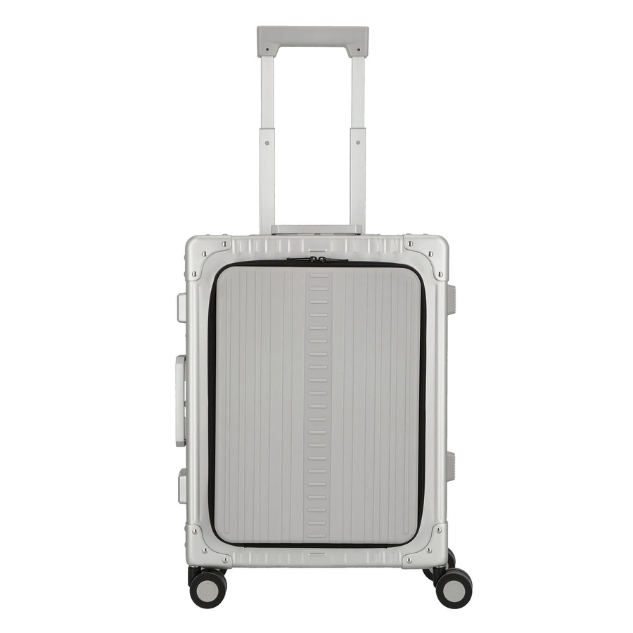 Aleon Domestic Carry-On 4 Rollen Kabinentrolley S 53 cm Laptopfach platinum Grau Herren
