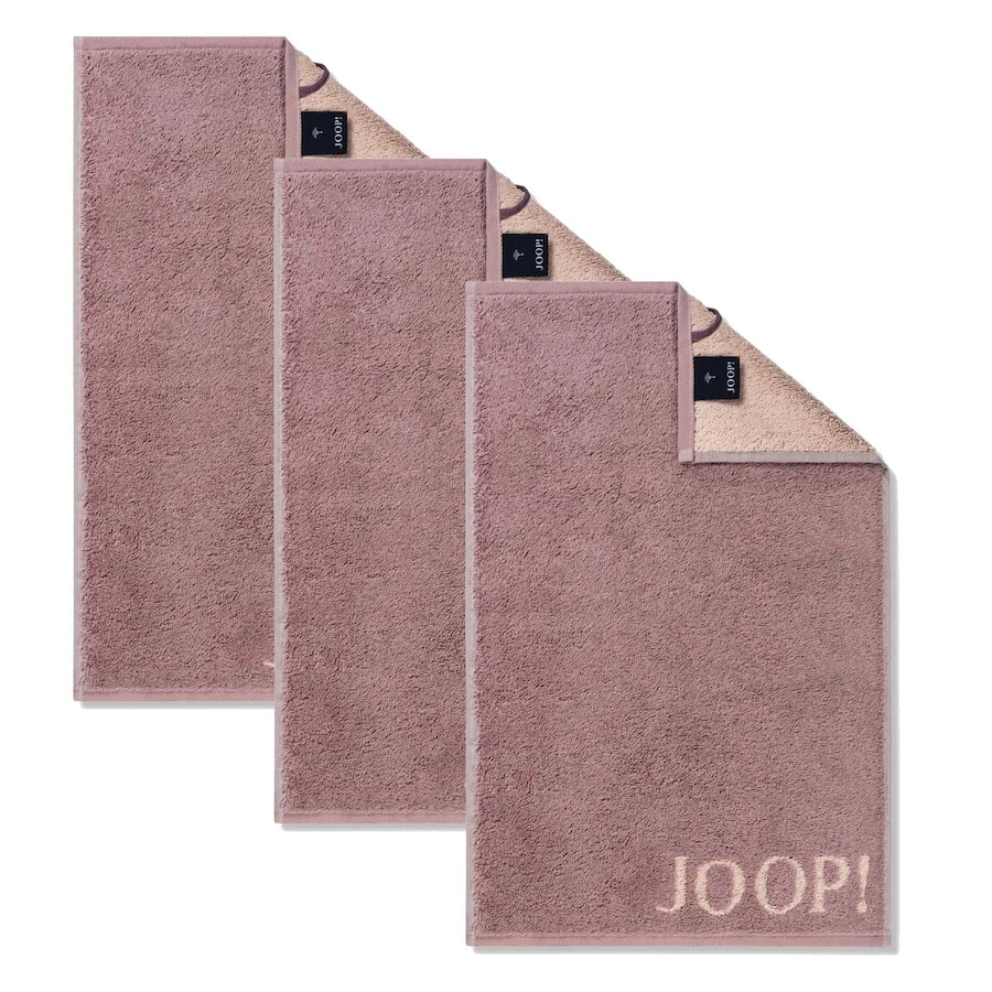 JOOP! Gästetuch 3er Pack 'Classic Frottier' Rosa