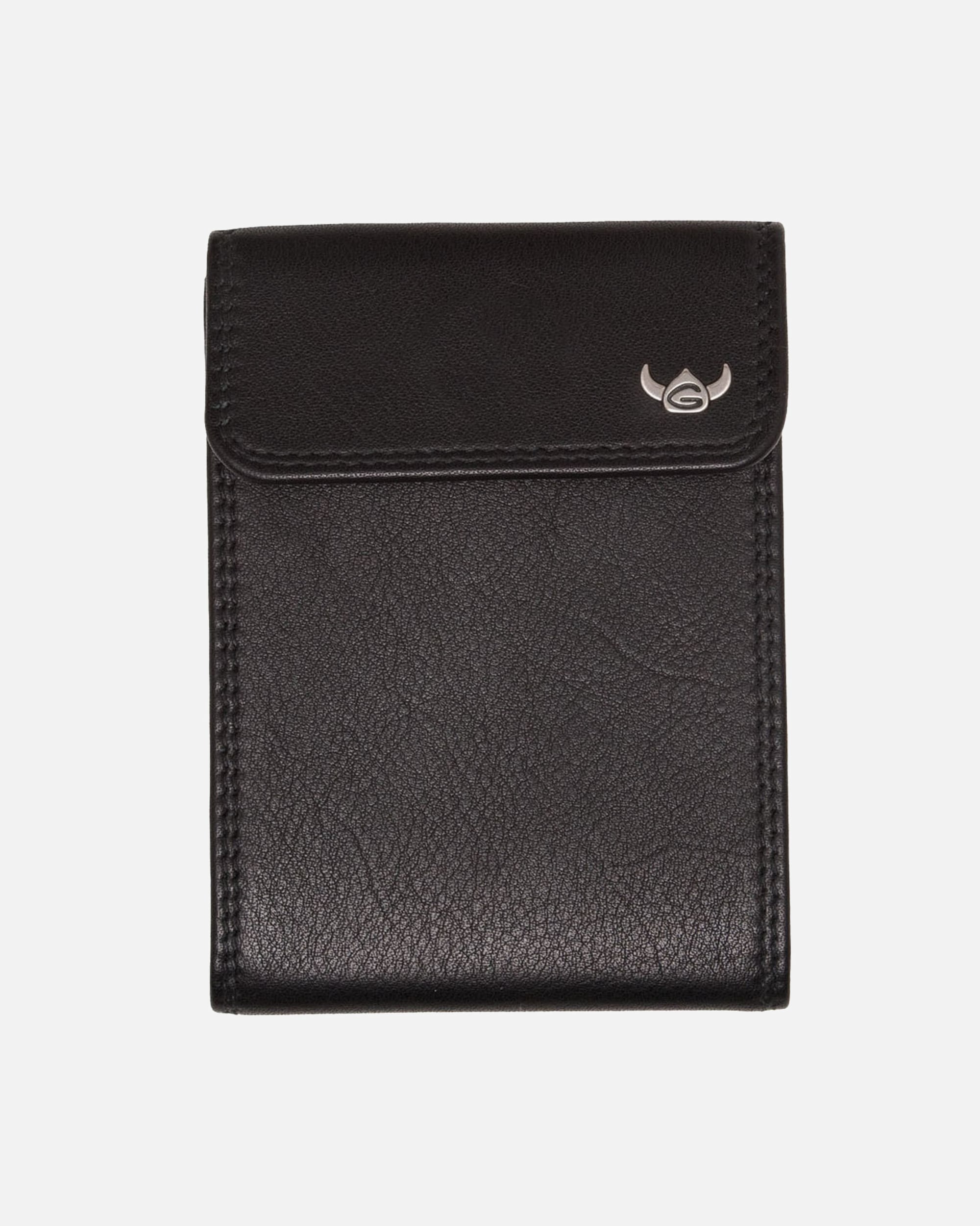 Etui für Männlich Golden Head Polo Kreditkartenetui schwarz