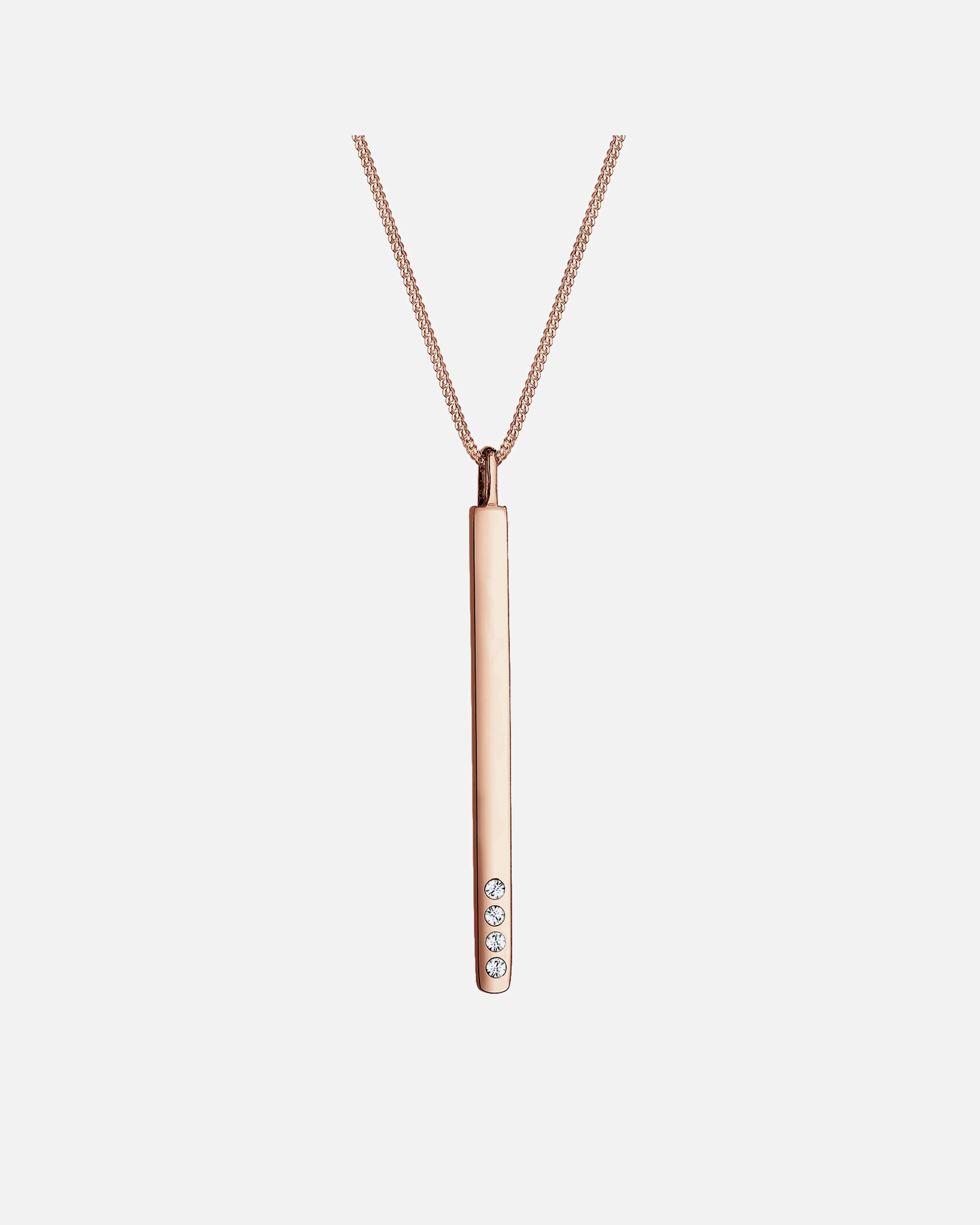 Halskette für Weiblich Elli Y-Kette Geo 925 Silber, mit Kristallen von Swarovski® rosefarben