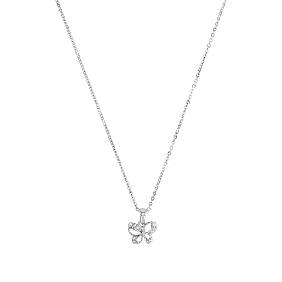 amor Kette mit Anhänger Silber Weiss Damen