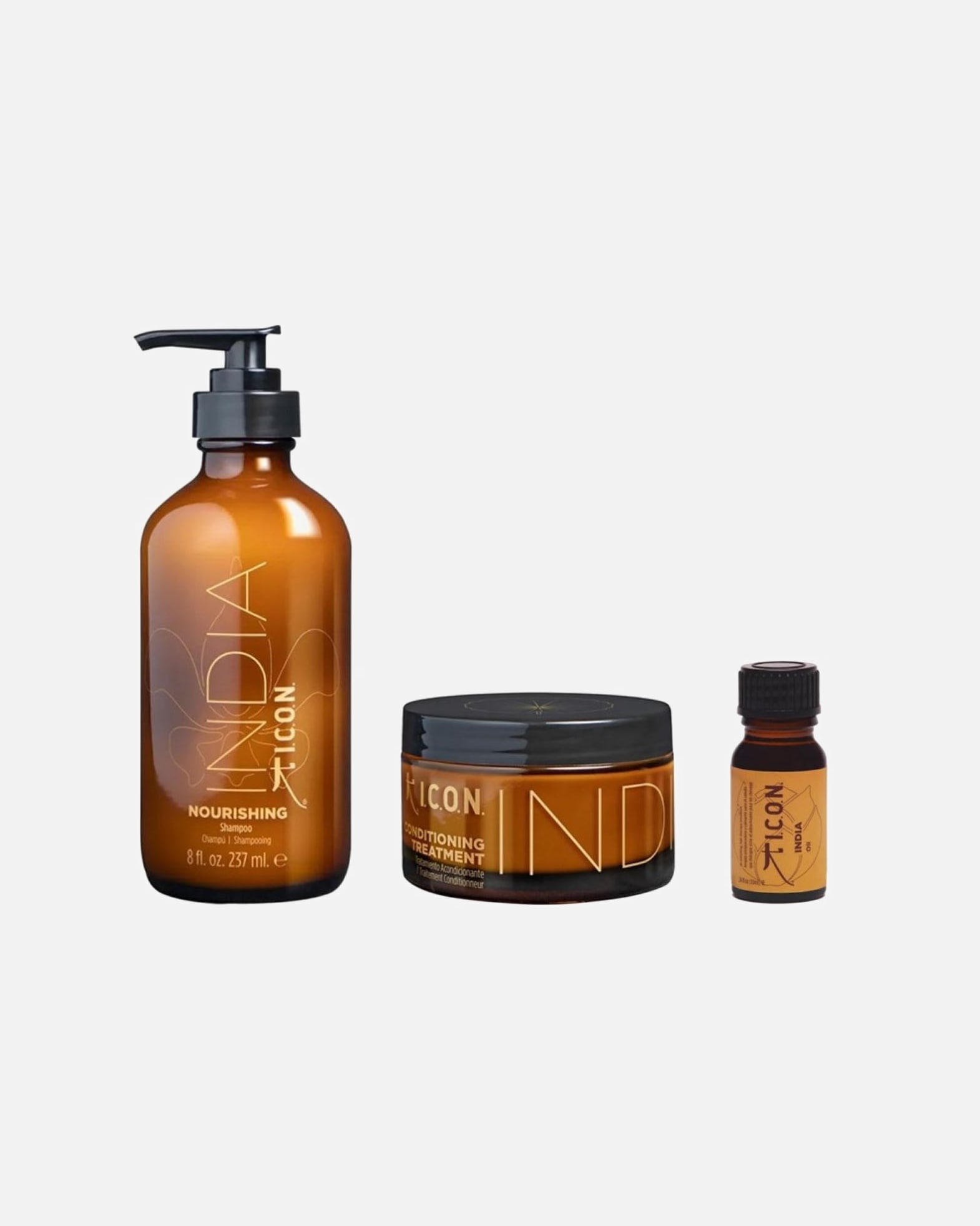 Haarpflegeset für Weiblich ICON INDIA NOURISHING Bundle mit Moringa + Oil Reisegröße 1 Stück