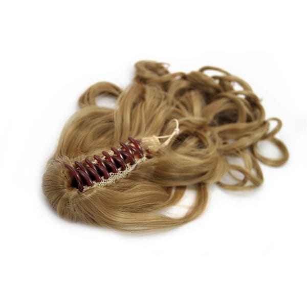 Fashiongirl Pferdeschwanz Haar Extensions m/ Spange #27 Mittelblond - Gelockt Braun