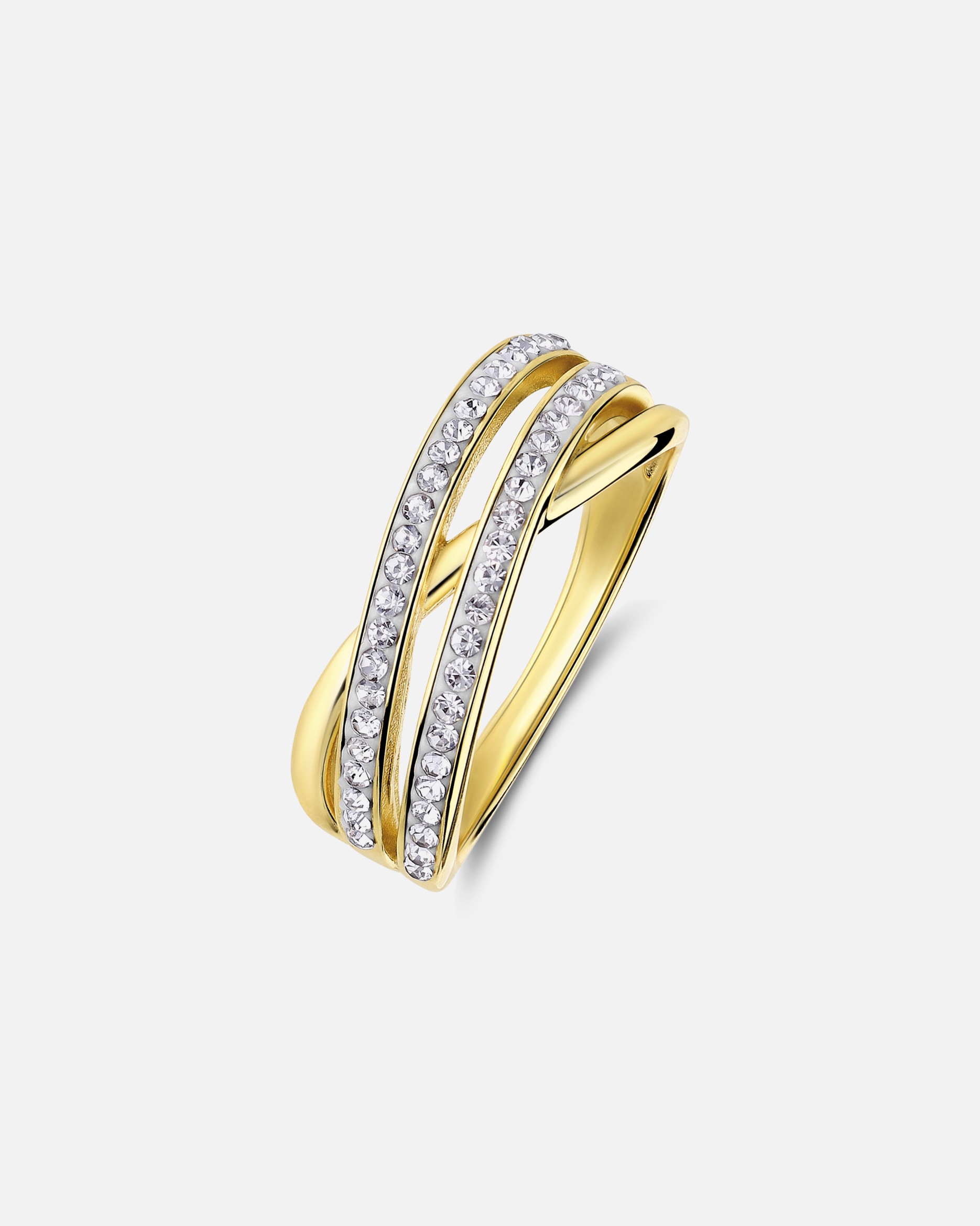 Ring für Weiblich Lucardi Ring 925 Silber Gold - 50mm