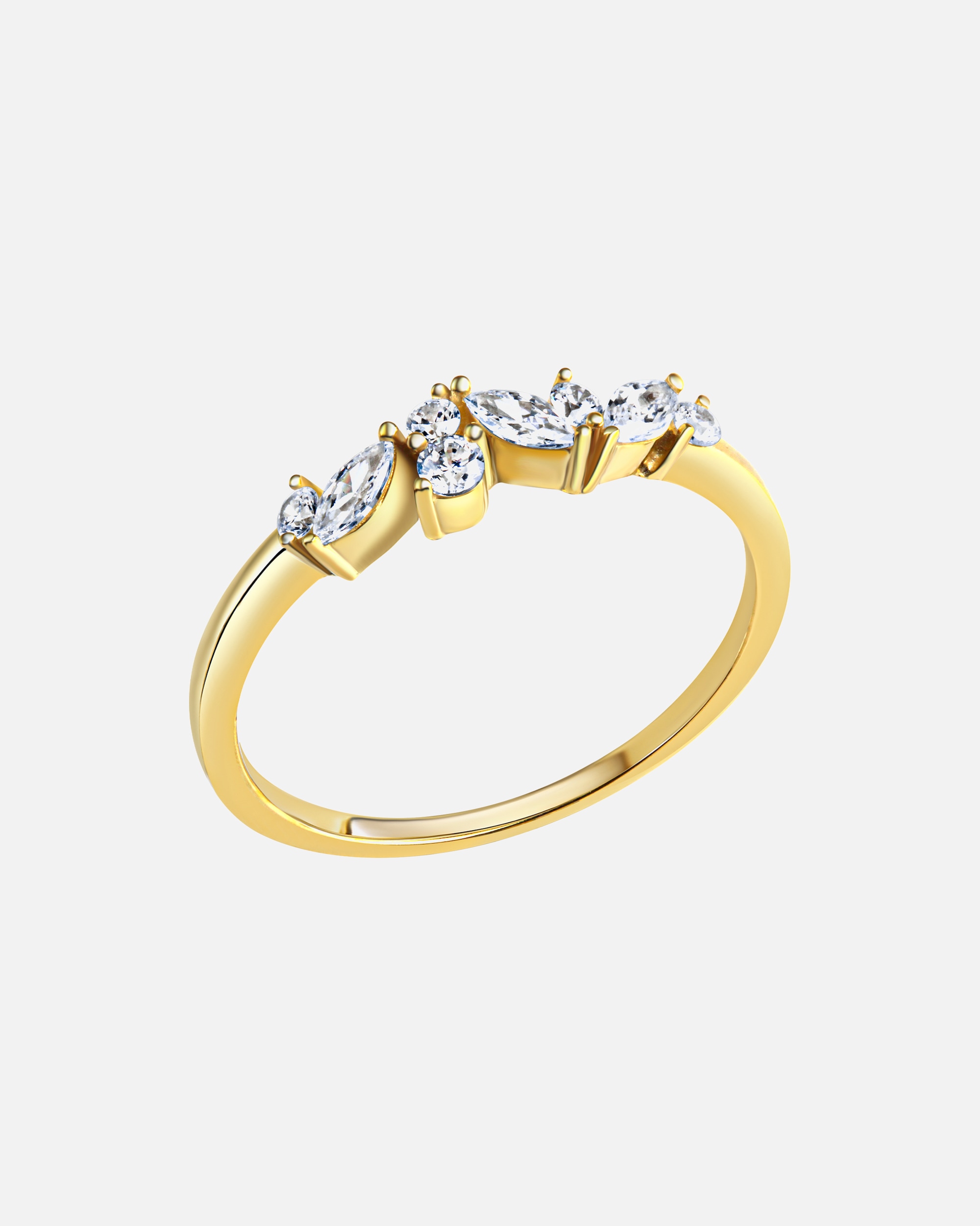 Ring für Weiblich Celesta Ring 375/- Gold Zirkonia weiß 058 (18,5)