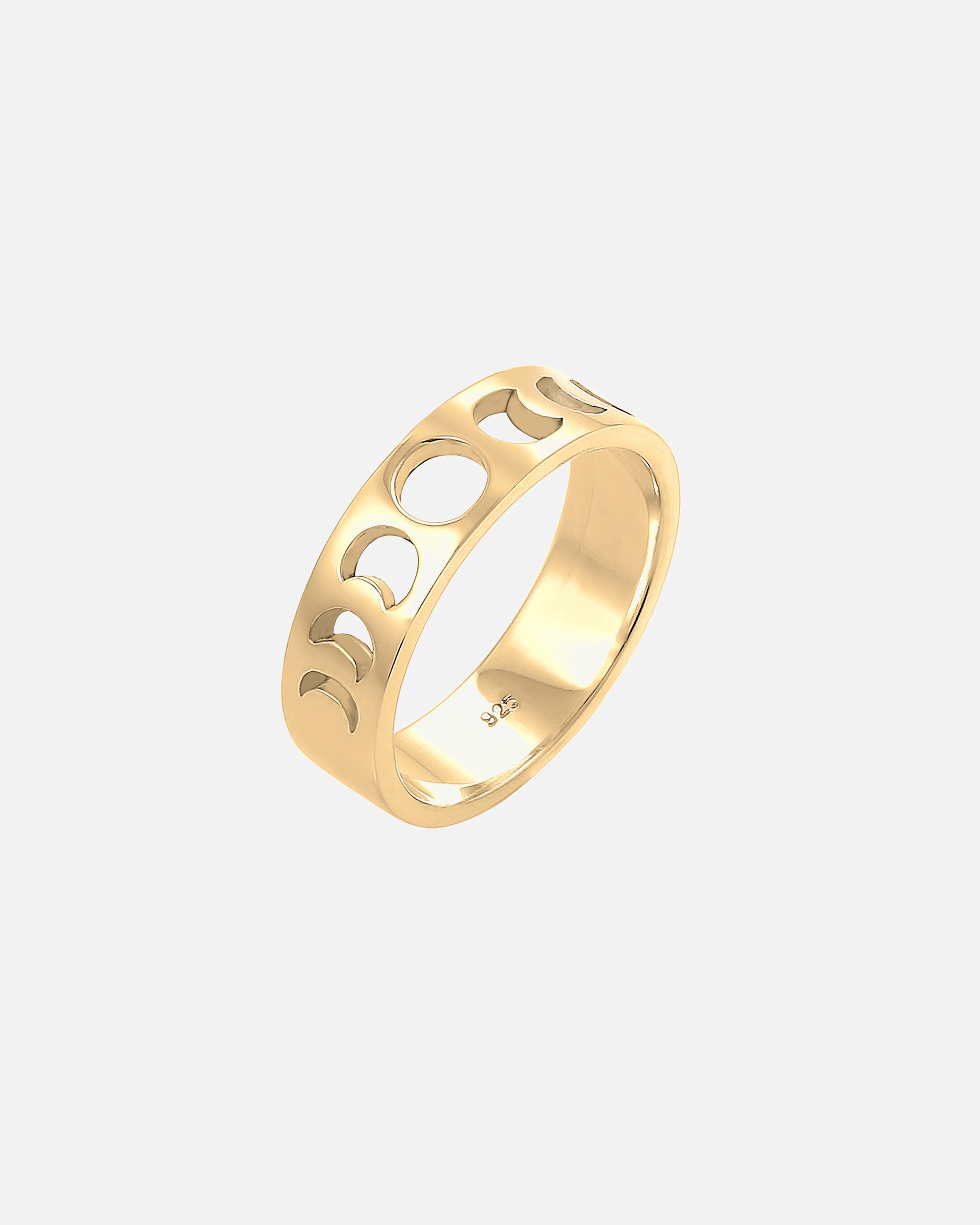 Ring für Weiblich Elli Elli Ring Mond Halbmond Astro 925 Silber vergoldet 56