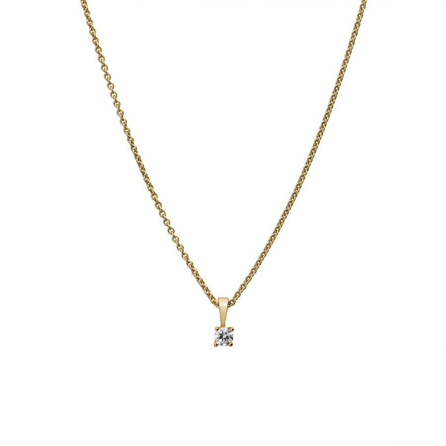 Lyomi Anhänger mit Kette 585/- Gold Diamant Lab Grown weiß 0,10ct. Damen