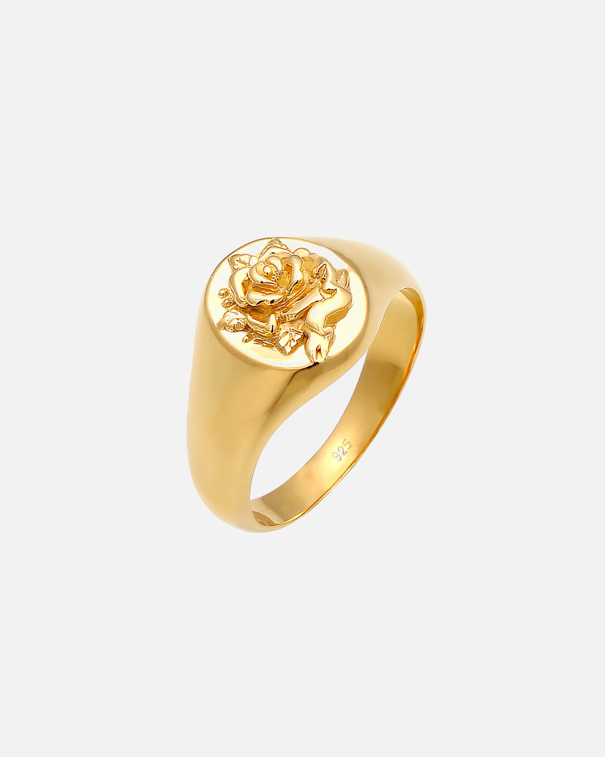 Ring für Weiblich Elli Siegelring Cool Rose 80s Look 925 Sterling Silber 52
