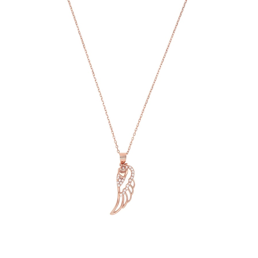 amor Kette mit Anhänger Roségold Weiss Damen