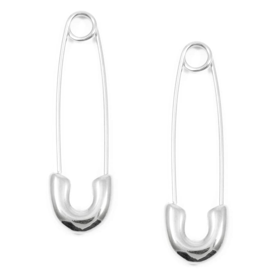 Hey Happiness Sicherheitsnadel-Ohrringe aus Edelstahl Silber Damen