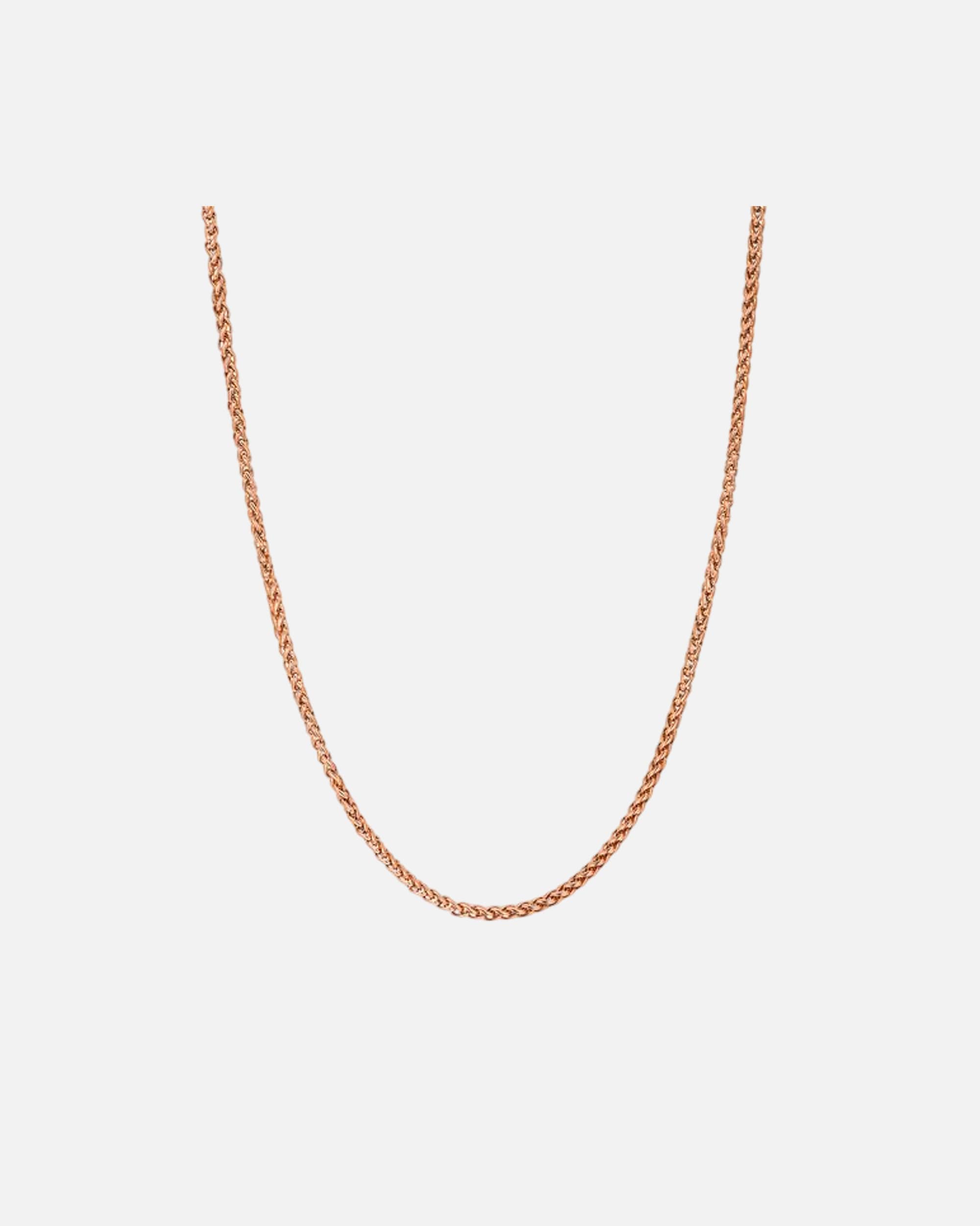 Halskette für Männlich Hey Happiness Default Brand Line Weizenkorn-Kette aus Edelstahl Rosegold