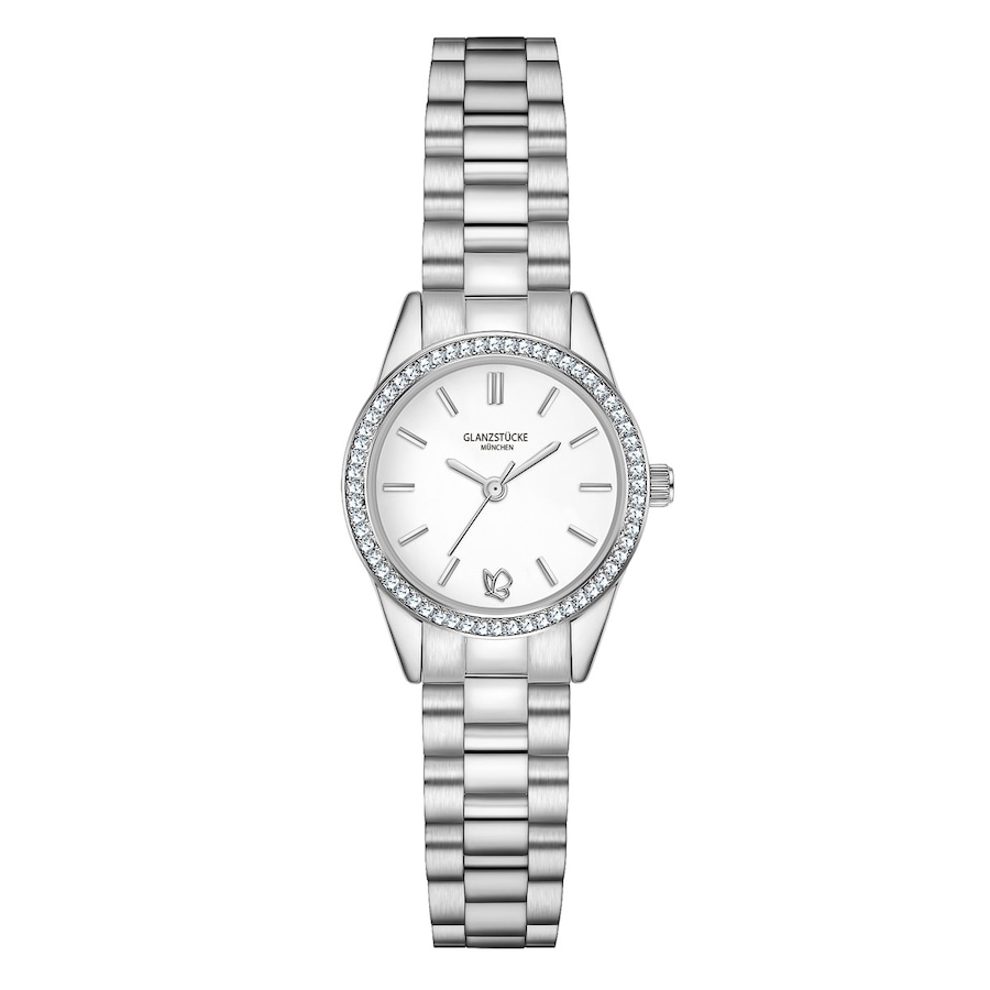 Glanzstücke München Armband-Uhr aus Edelstahl in silber 25,0 mm Damen