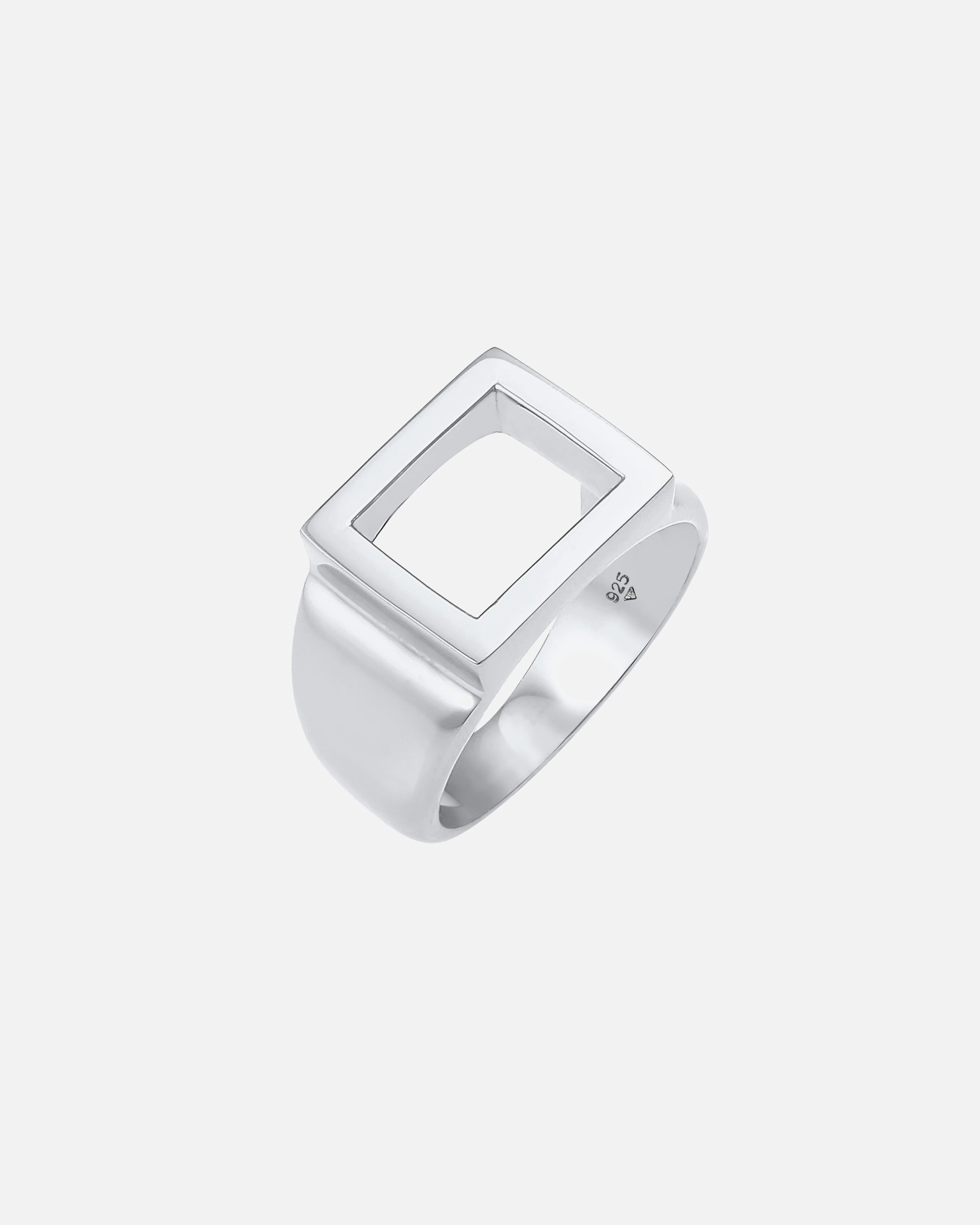 Ring für Männlich KUZZOI Siegelring Herren Rechteckig 925 Silber 60