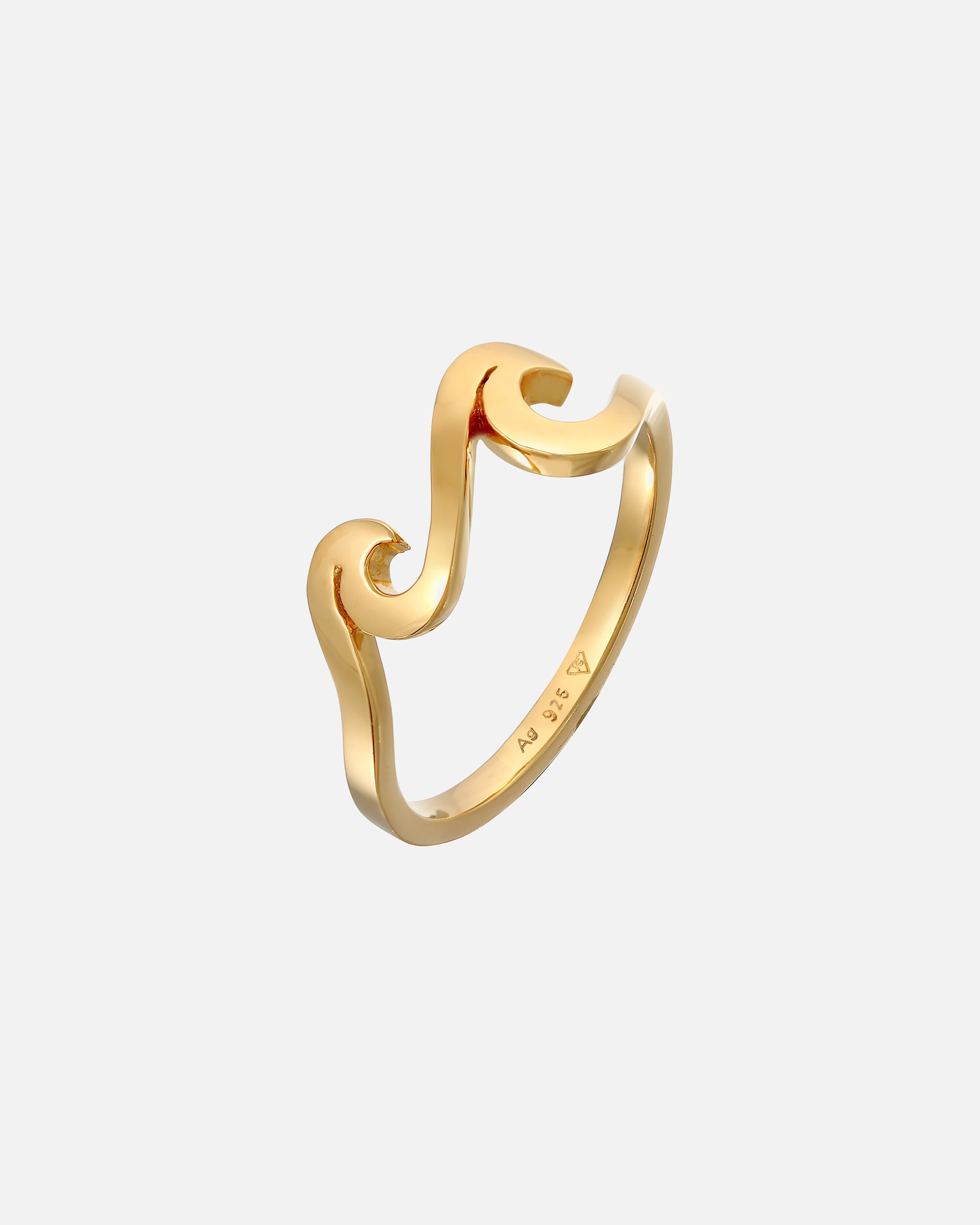 Ring für Weiblich Elli Wellen Wave Ozean Maritim 925 Silber 52