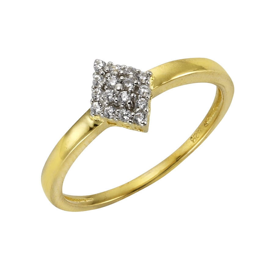 Fascination by Ellen K. Ring 375/- Gold Zirkonia weiß 016 (50,5) Damen