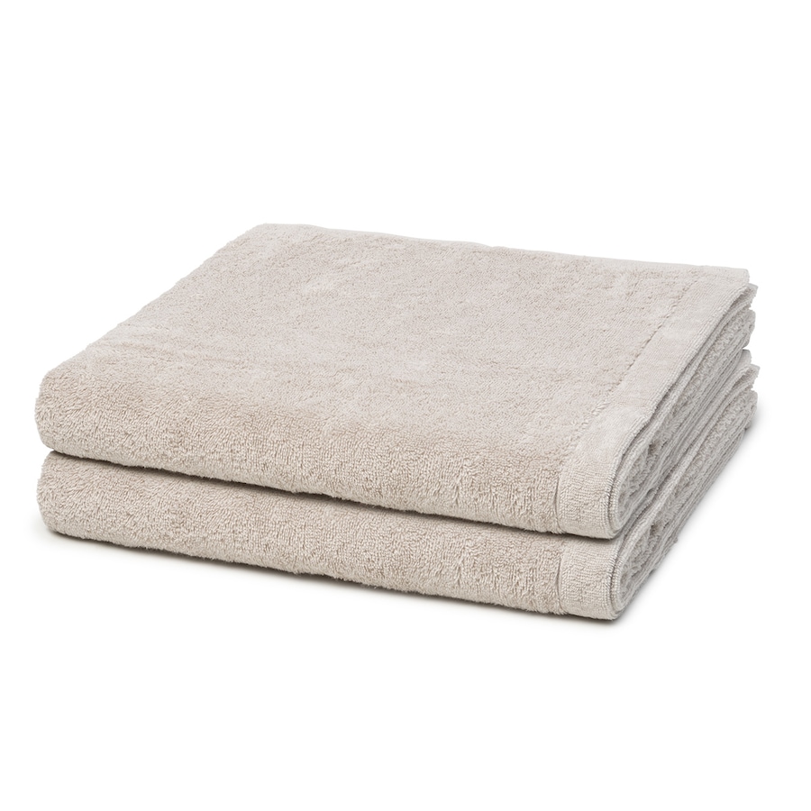 Cawö Duschtuch-Set Lifestyle (2er Set) Travertin Silber