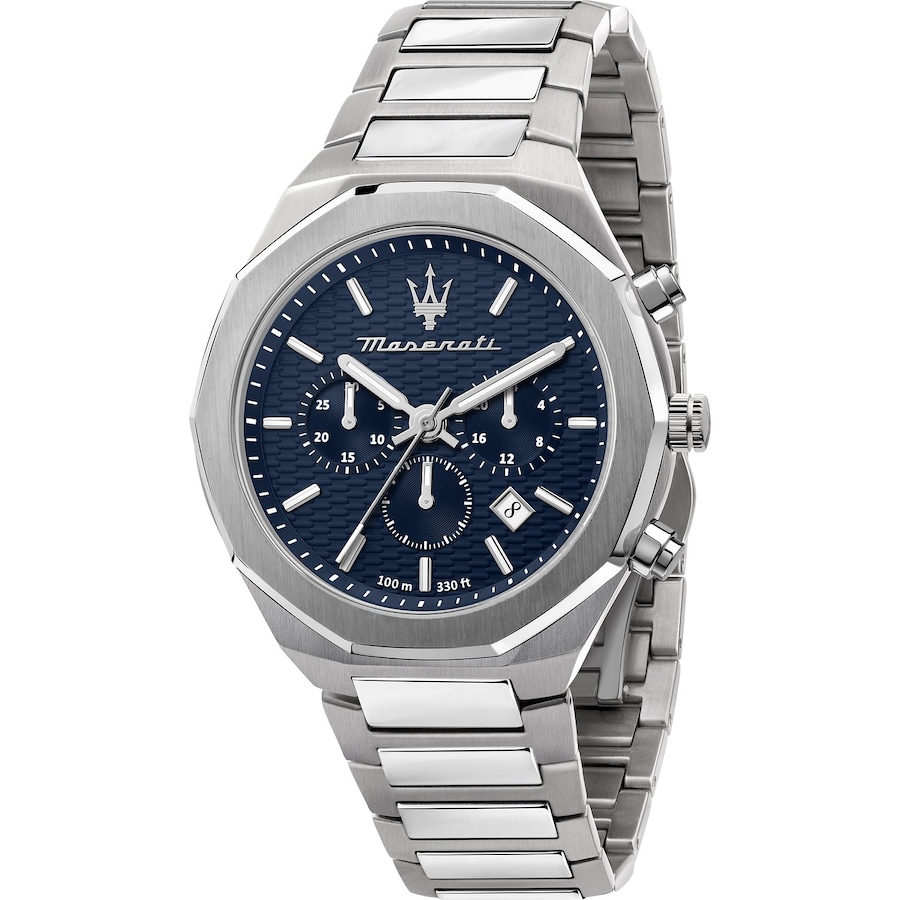 Maserati Chronograph Edelstahl blau, silber Herren