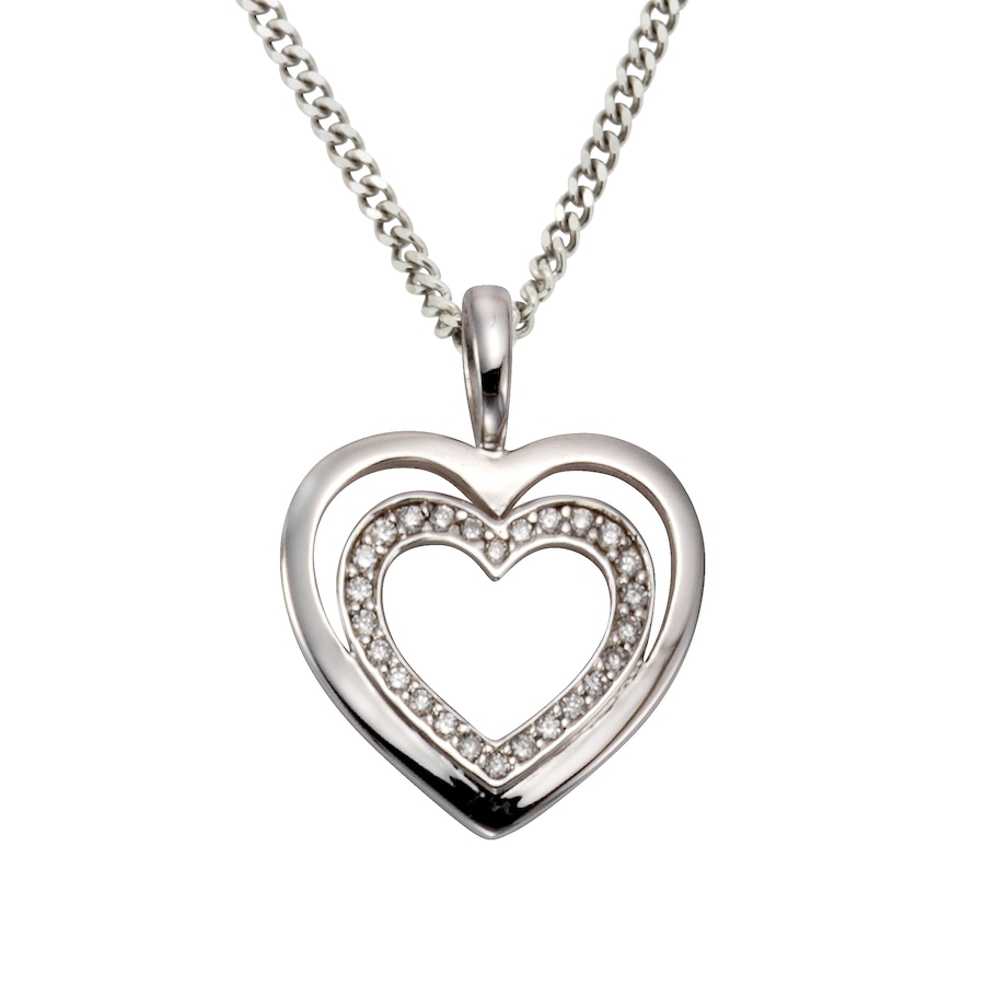 Orolino Halskette 585/- Gold Brillant weiß 0,11ct 42/45cm Damen