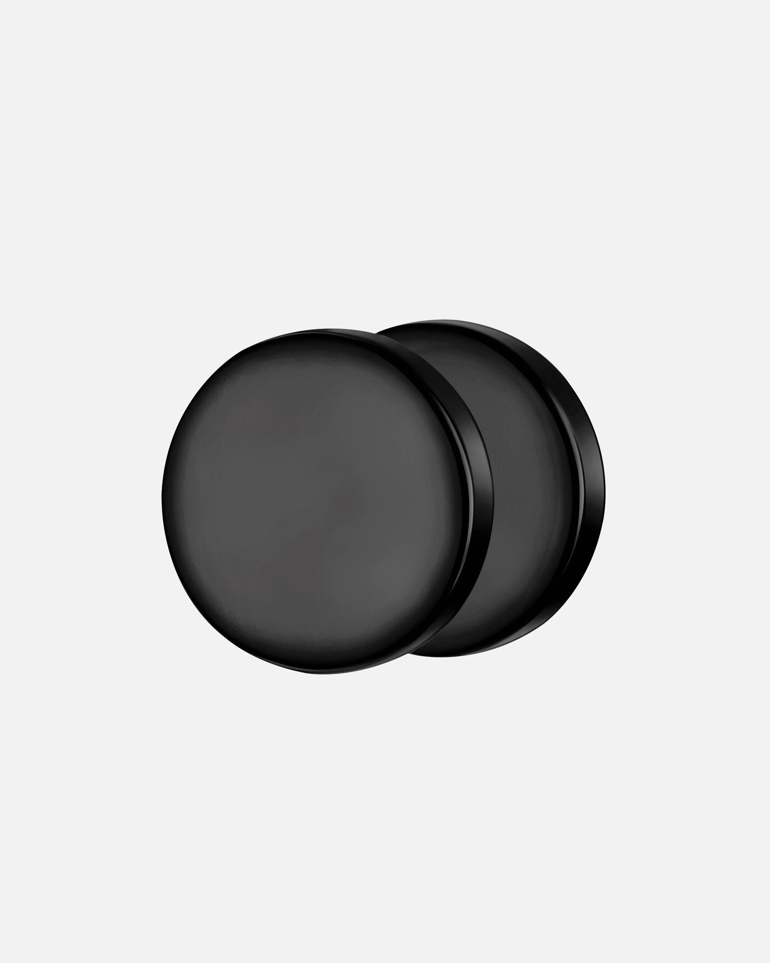 Ohrringe für Männlich True Rebels Ohrstecker aus Edelstahl in Schwarz 9,9 mm