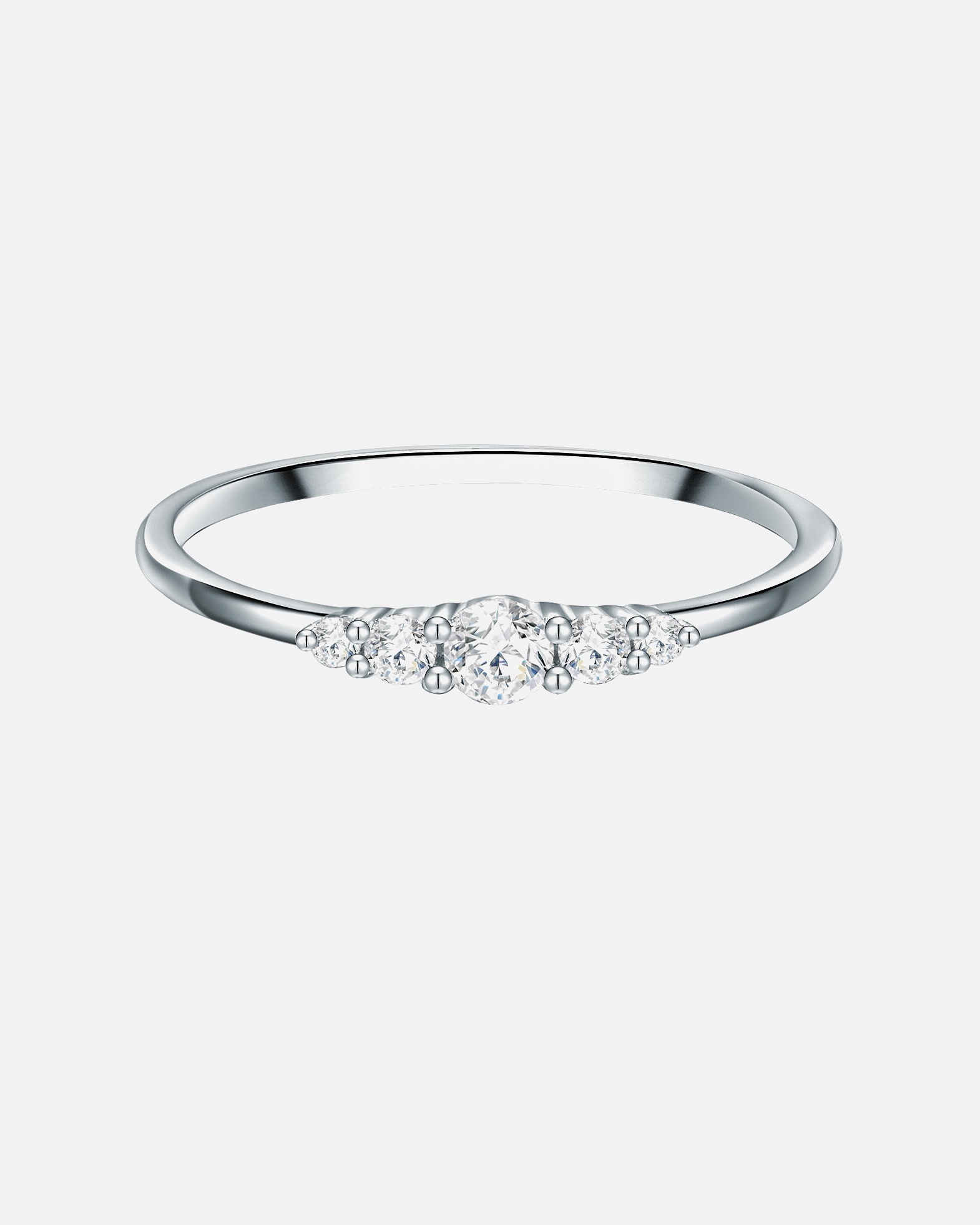 Ring für Weiblich Trilani Ring aus Sterling Silber in silber mit Zirkonia 48