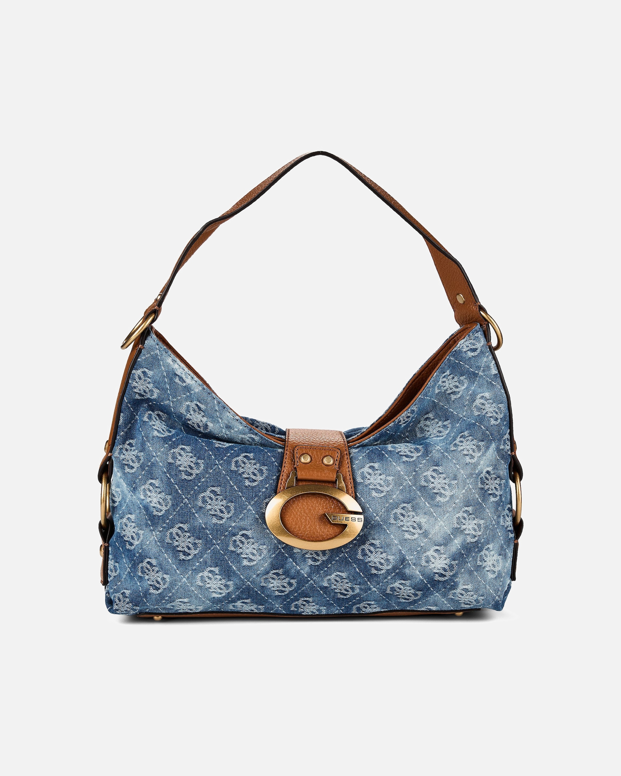 Tasche für Weiblich Guess Camden Schultertasche denim logo