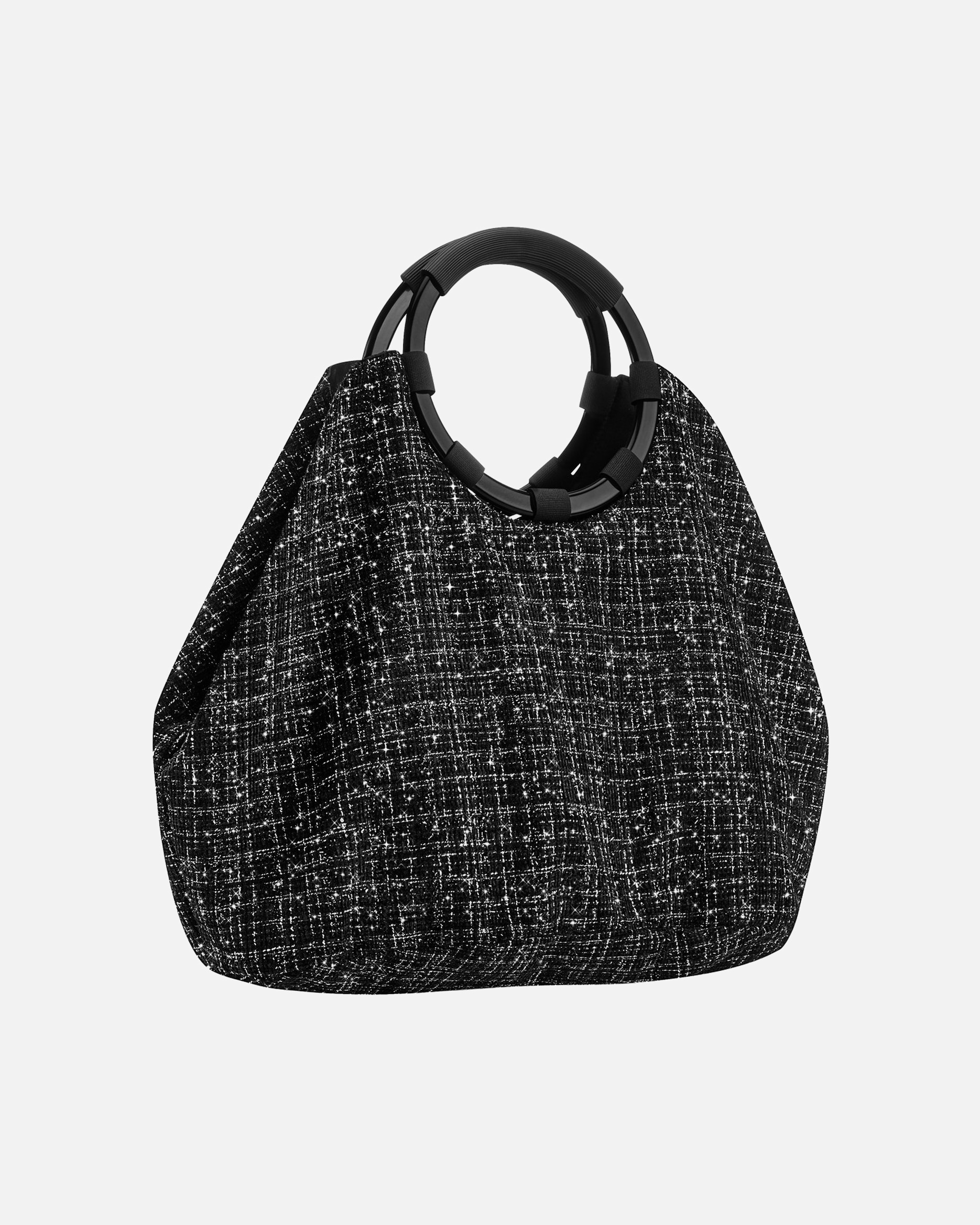 Tasche für Weiblich Reisenthel Loopbag Hobo Shopper Bouclé Black
