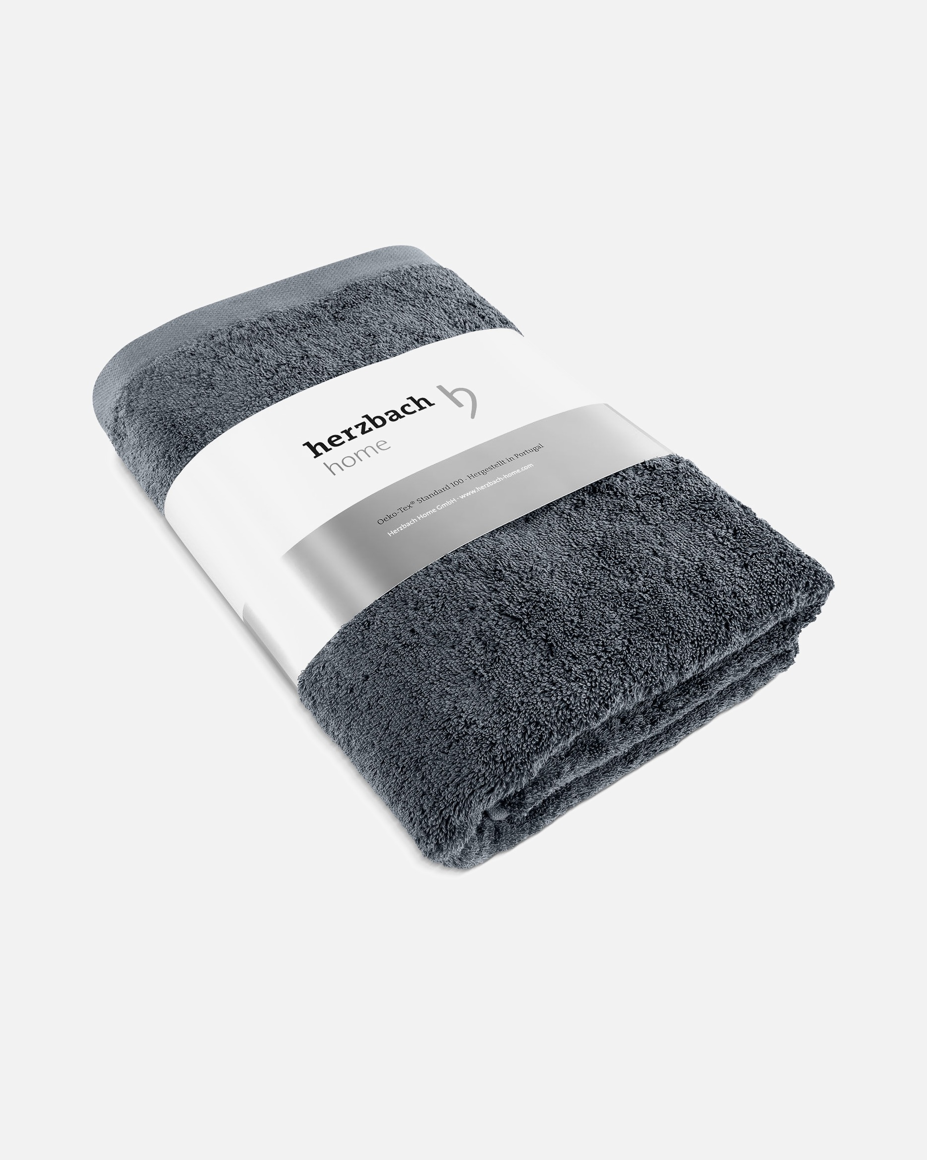 Handtuch für Unisex Herzbach Home Default Brand Line Saunatuch Pura einfarbig Anthrazit