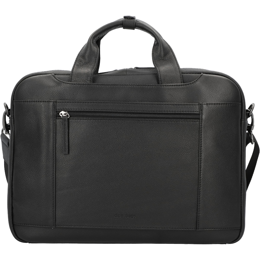 d & n Business Line Aktentasche Leder 40 cm Laptopfach 40cm x 12cm 30cm Schwarz
