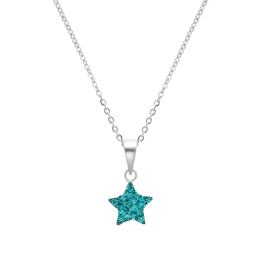 amor Kette mit Anhänger Türkis Weiss Damen