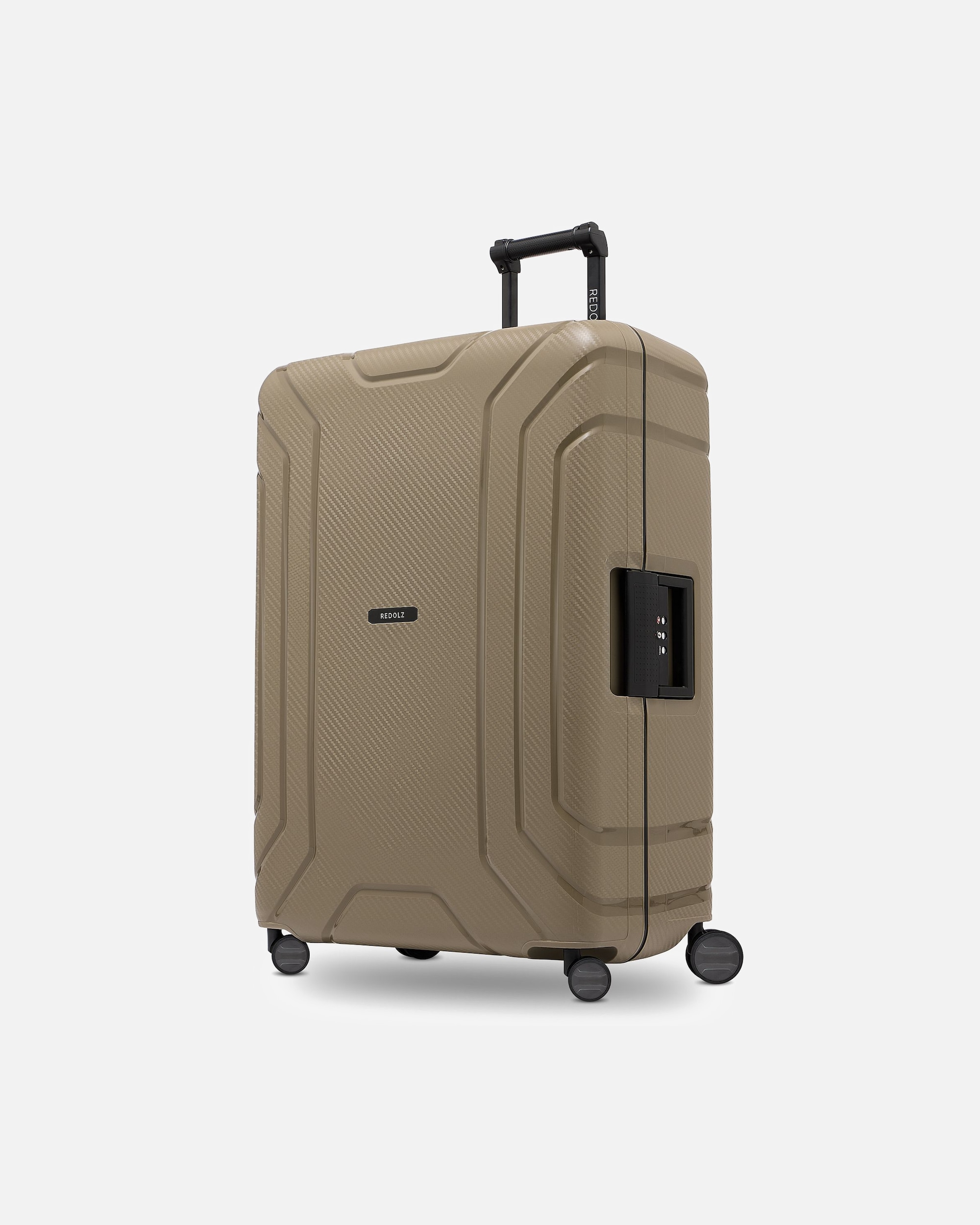 Trolley für Männlich Redolz Essentials 15 4-Rollen Trolley 75 cm mit Dreipunkt-Verschluss cool beige