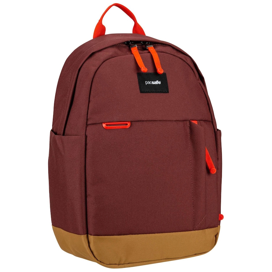 Pacsafe Rucksack GO 15L Garnet Red Braun