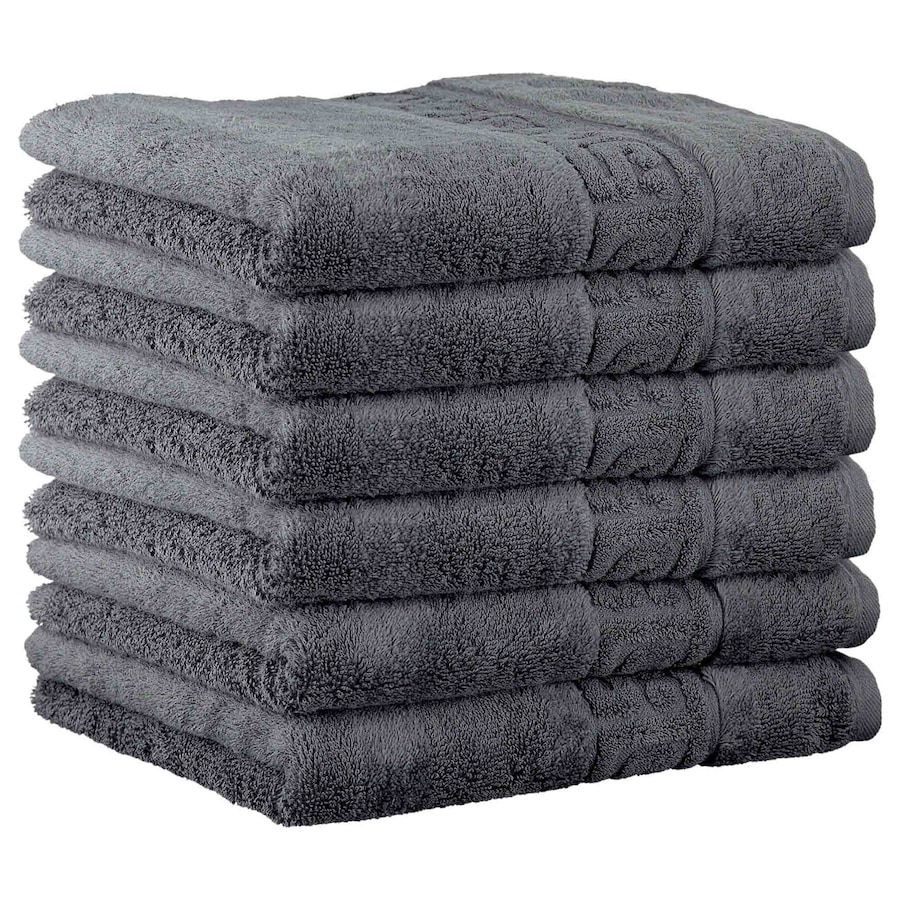 Cawö Gästetuch 6er Pack 'C Noblesse' Anthrazit
