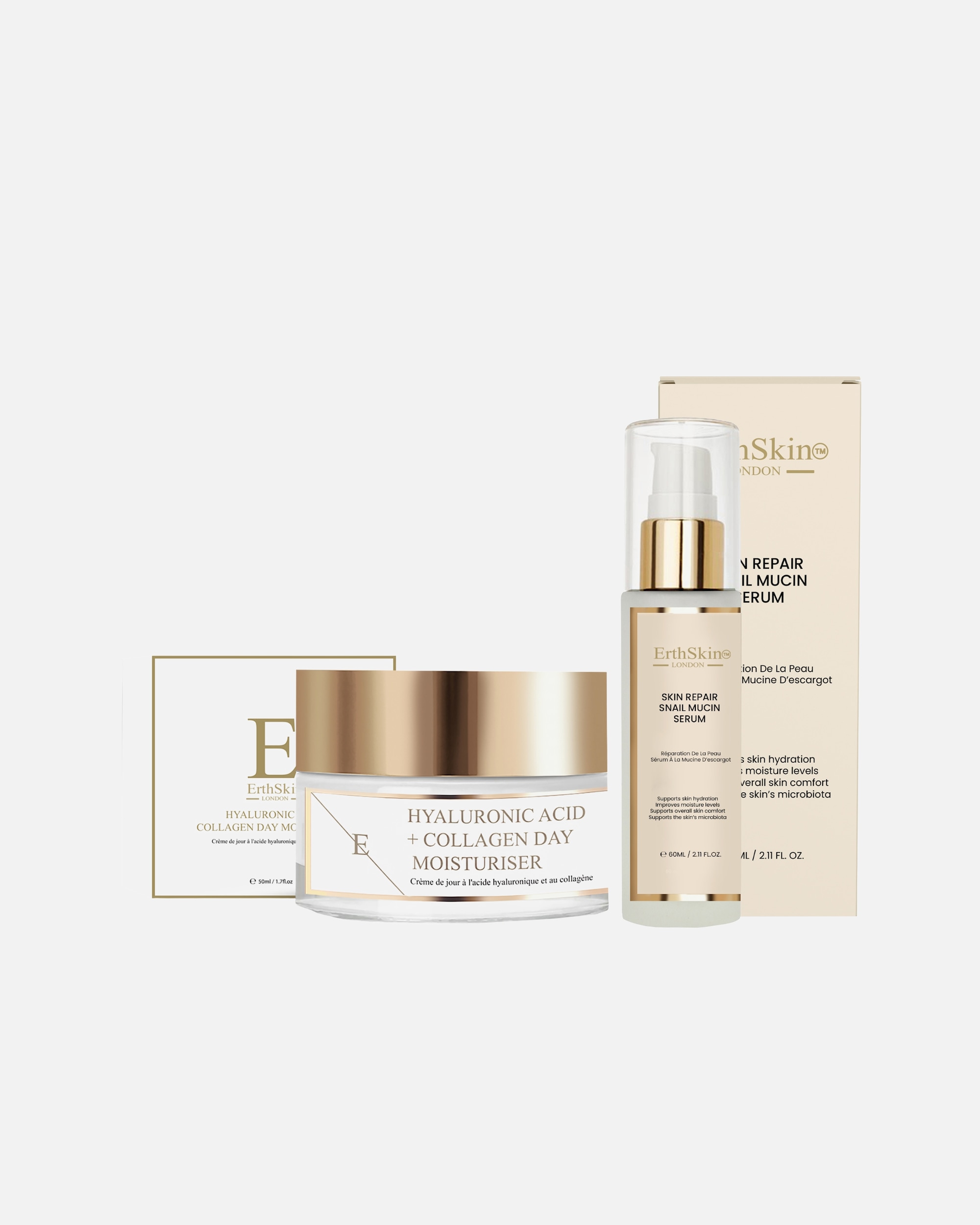 für Unisex ErthSkin London Hautregenerationsserum mit Schneckenextrakt und Kollagen-Tagescreme 1 Stück